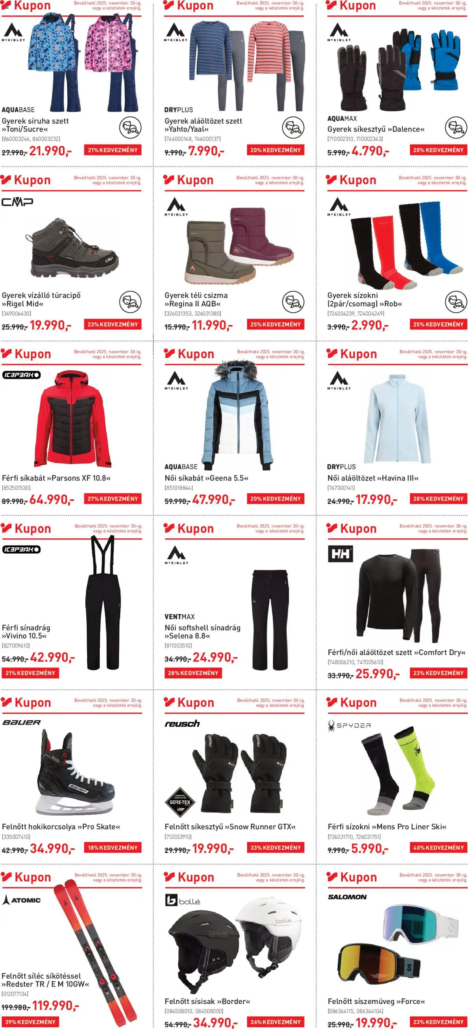 Intersport akciós ujság - amely érvényes a következő dátumtól: 18.11.2025 | Oldal: 2 | Termékek: Sízokni, Túracipő, Sínadrág, Síkabát