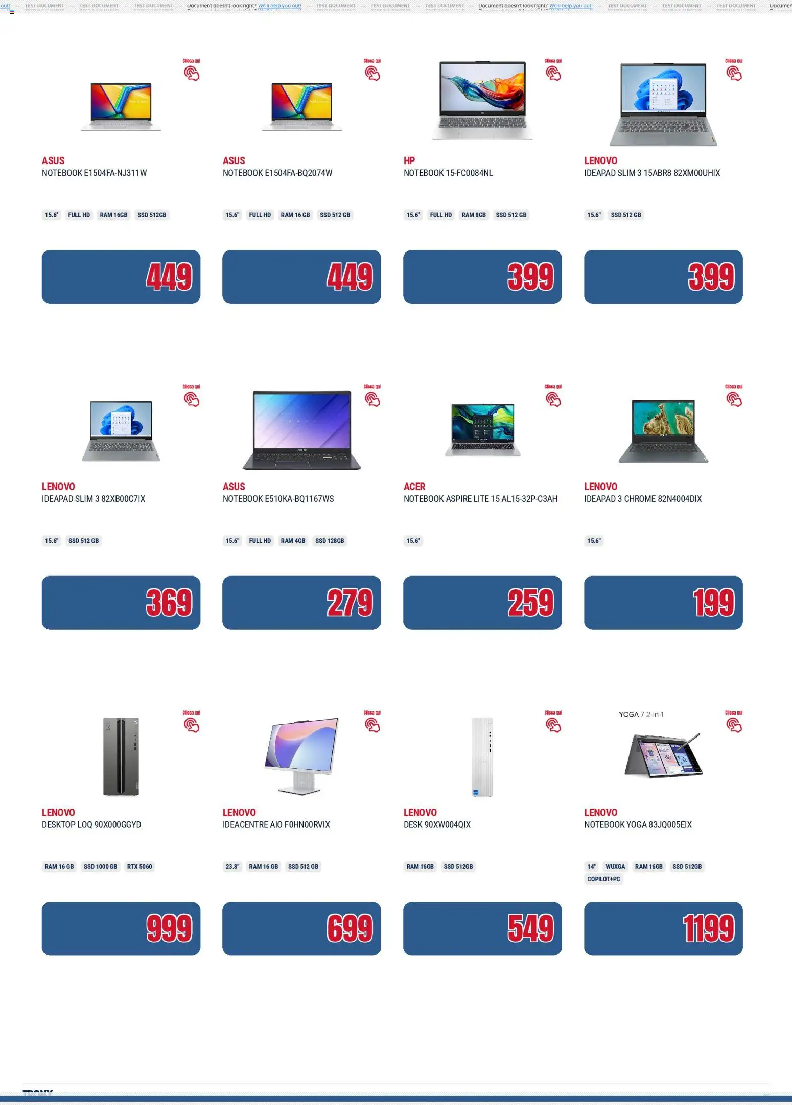 Volantino Trony del 04.12.2025 | Pagina: 3 | Prodotti: Notebook