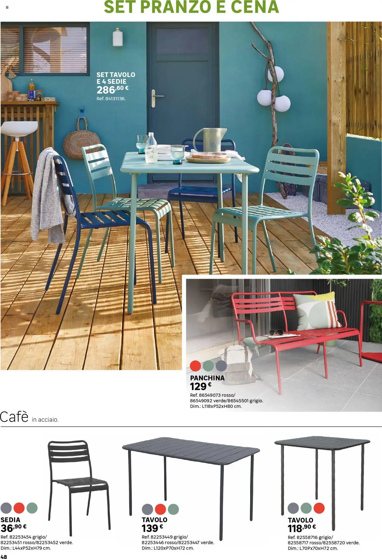 Volantino Leroy Merlin del 02.06.2025 | Pagina: 48 | Prodotti: Panchina, Tavolo, Sedia