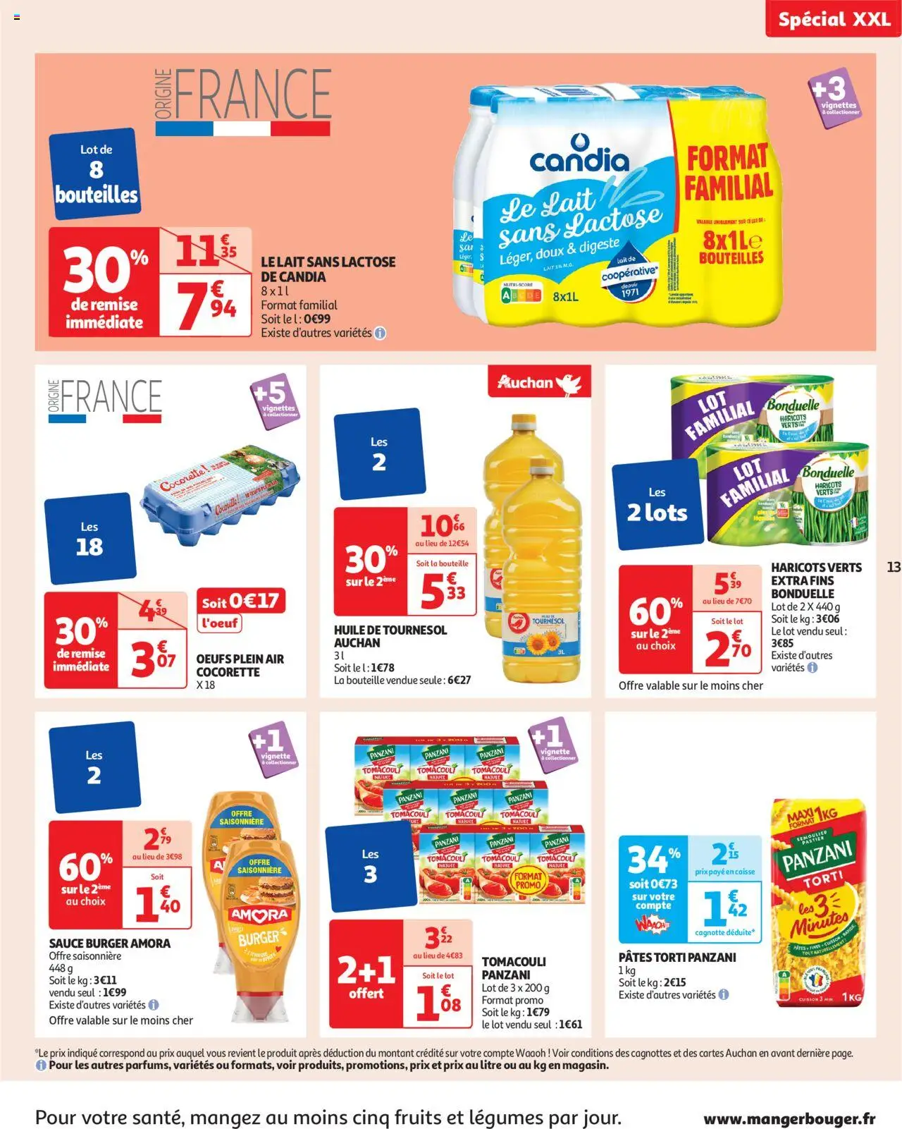  | Page: 13 | Produits: Lait, Œufs, Huile, Pâtes