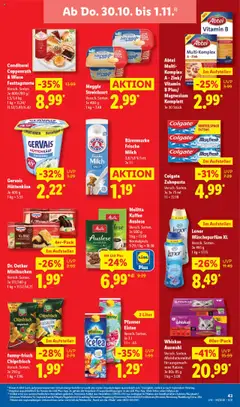 Lidl - Prospekt ab 27.10.2025 gültig | Seite: 63 | Produkte: Lenor, Kaffee, Zahnpasta, Sahne