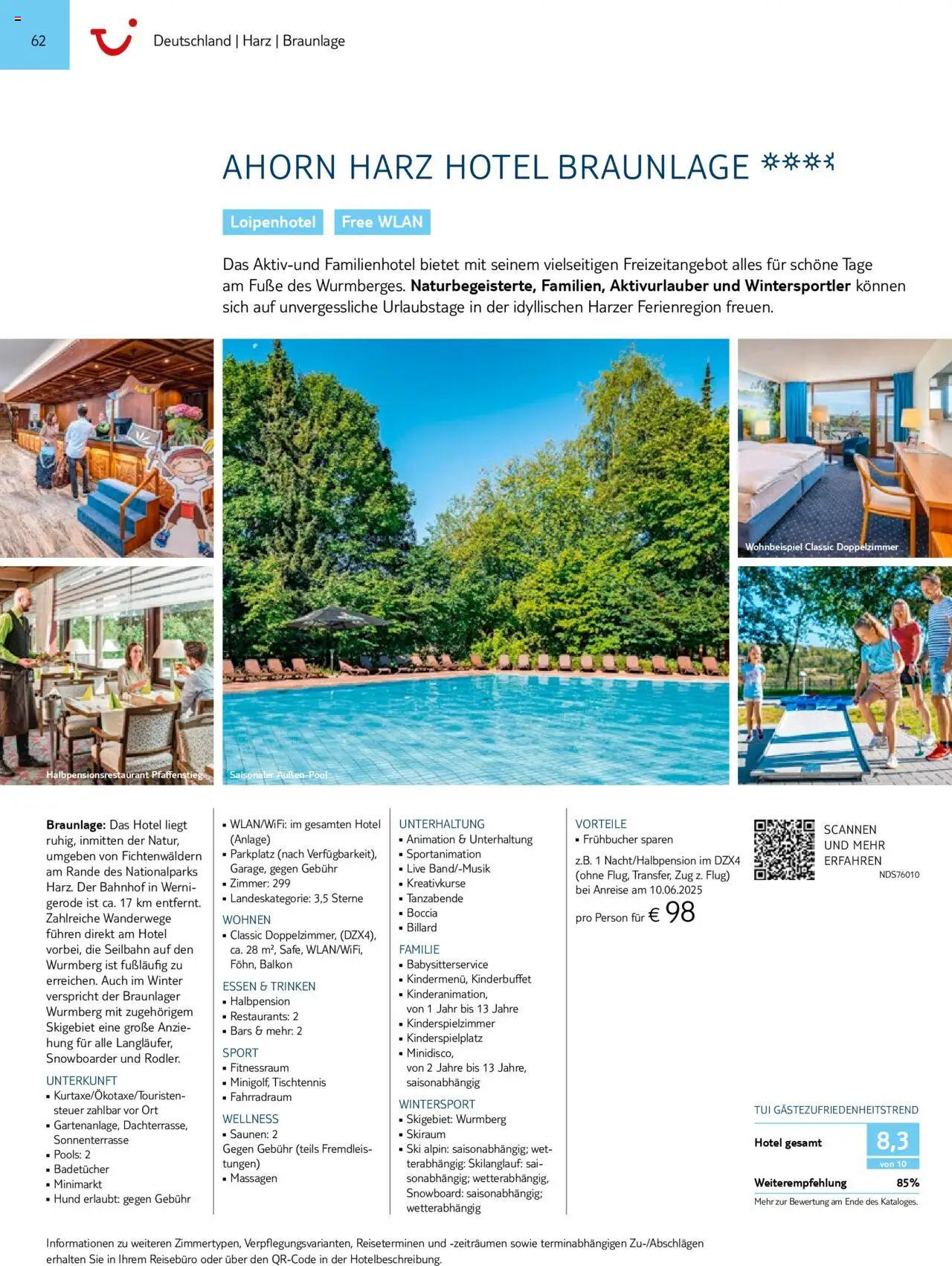 TUI Prospekt 	 – gültig ab 01.11.2024 | Seite: 62 | Produkte: Ski, Snowboard