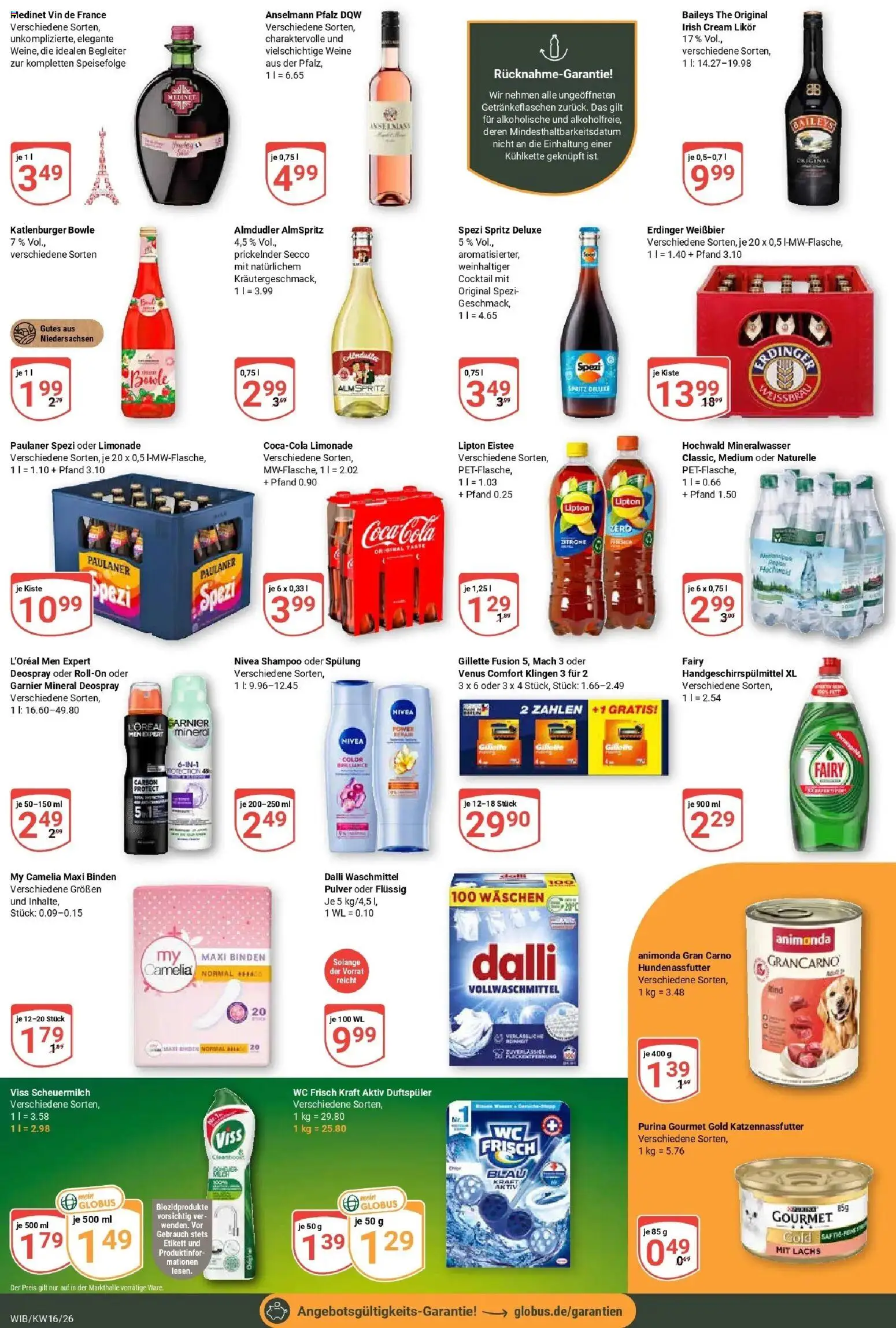 Globus Prospekt Wiesbaden-Nordenstadt	 – gültig ab 12.04.2026 | Seite: 5 | Produkte: Erdinger, Paulaner spezi, Waschmittel, Zitrone