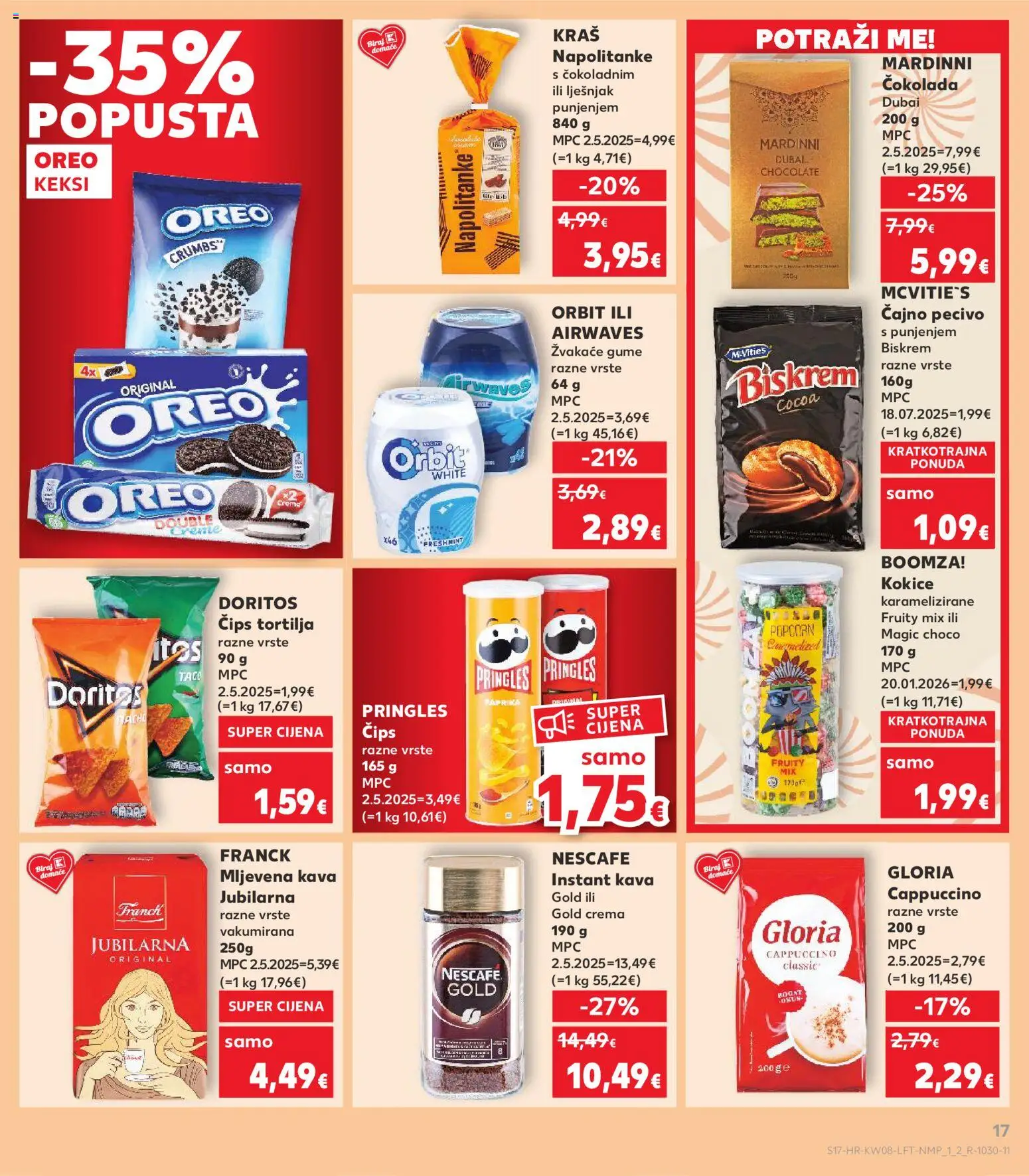 Kaufland katalog | vrijedi od 18.02.2026 | Stranica: 17 | Proizvodi: Pringles, Paprika, Keks, Lješnjak