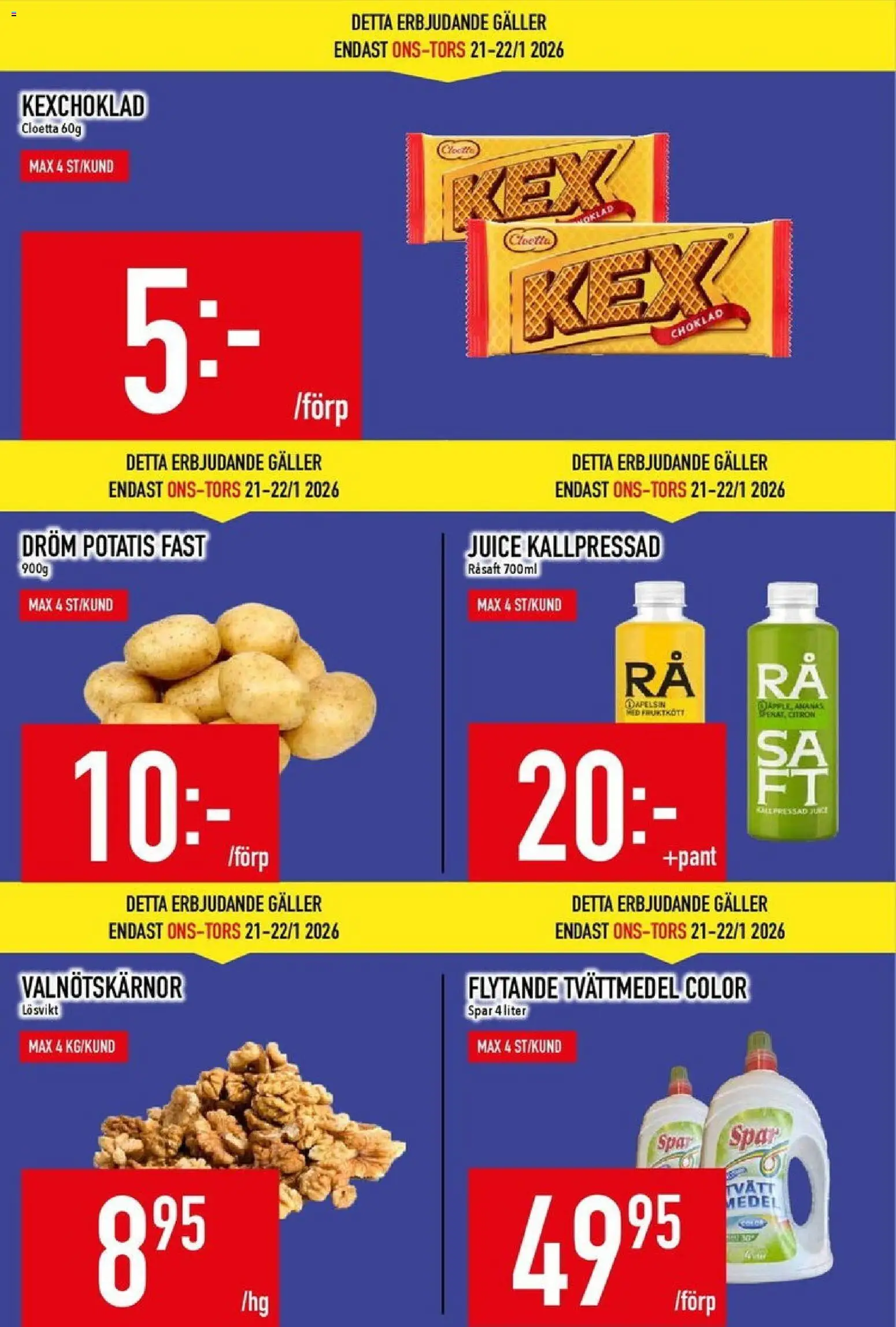 Matdax reklamblad aktuell från 19.01.2026 | Sida: 3 | Produkter: Choklad, Potatis, Ananas, Citron