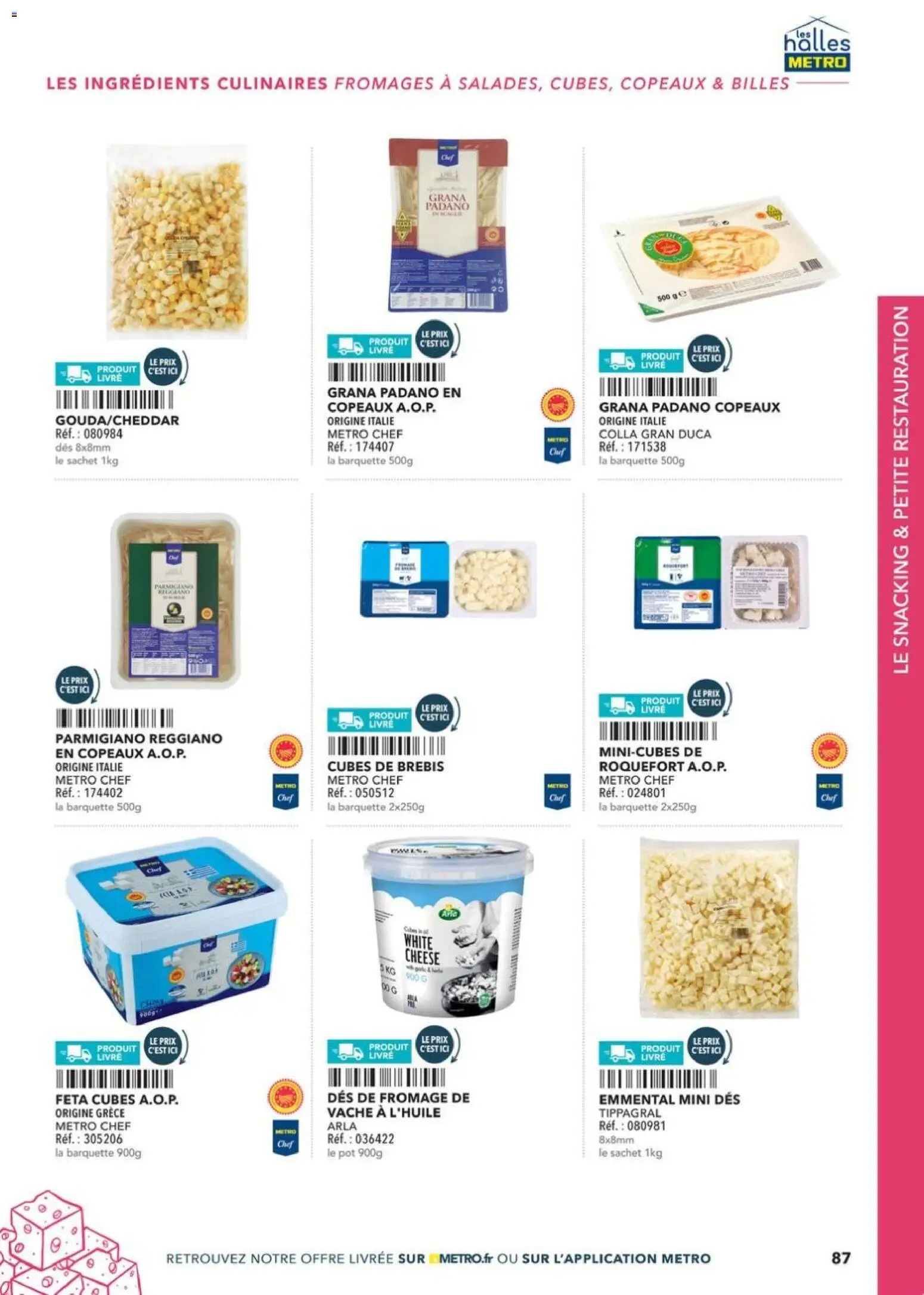 {H1} | Page: 87 | Produits: Feta, Emmental, Fromage, Livre