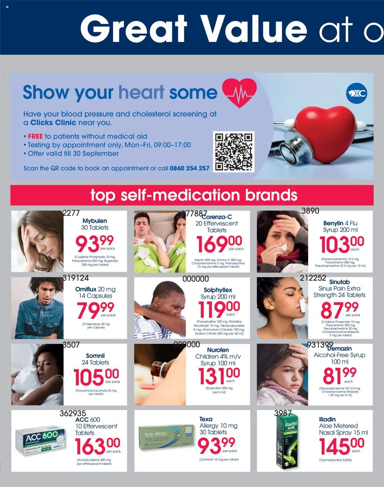 Clicks Specials │ valid from 21.08.2025 | Page: 4 | Products: Tablet, Syrup, Nasal spray