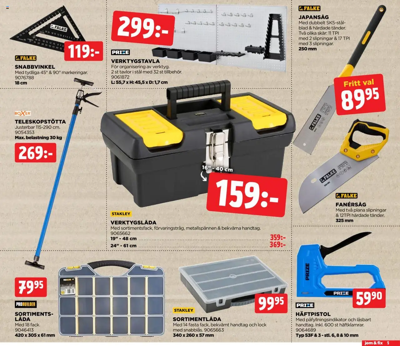 Jem & Fix reklamblad aktuell från 05.10.2025 | Sida: 5 | Produkter: Låda