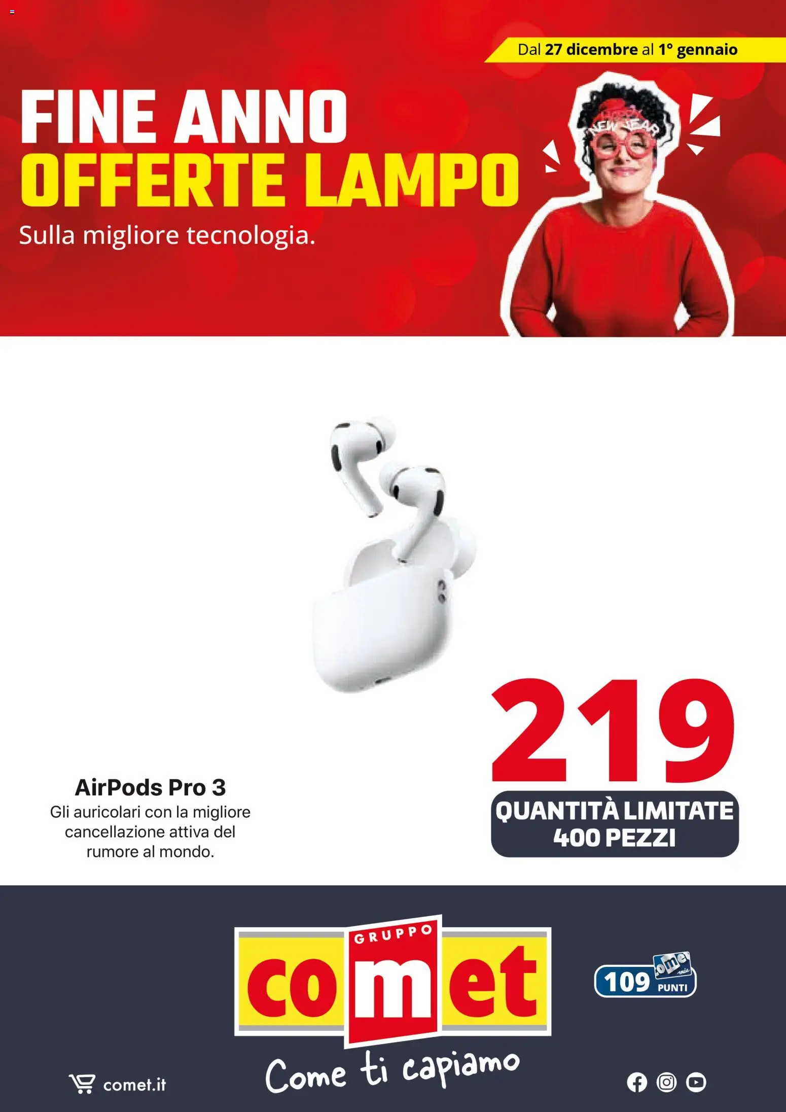 Volantino Comet del 27.12.2025 | Pagina: 11 | Prodotti: Auricolari, Airpods