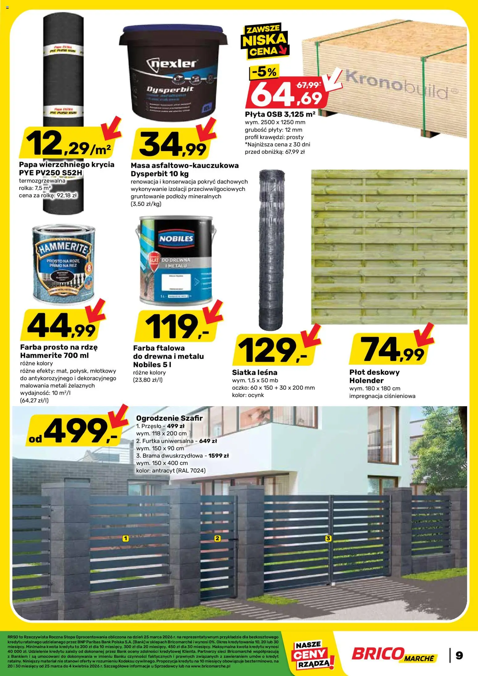 Brico Marché gazetka od 25.03.2026 | Strona: 9 | Produkty: Plyty, Siatka