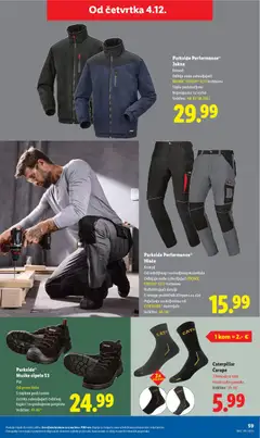 Caterpillar, Čarape, 3 komada u setu. Visoki udio pamuka. Veličine: 39-46 - Pregled kataloga iz trgovine Lidl, vrijedi od 01.12.2025 | Stranica: 59