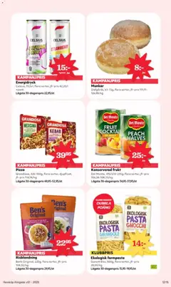 Energidryck, Celsius, 35,5cl, flera sorter, jfr-pris 42,25/1 +pant - Förhandsvisning av reklamblad från butik Hemköp aktuell från 15.12.2025 | Sida: 12