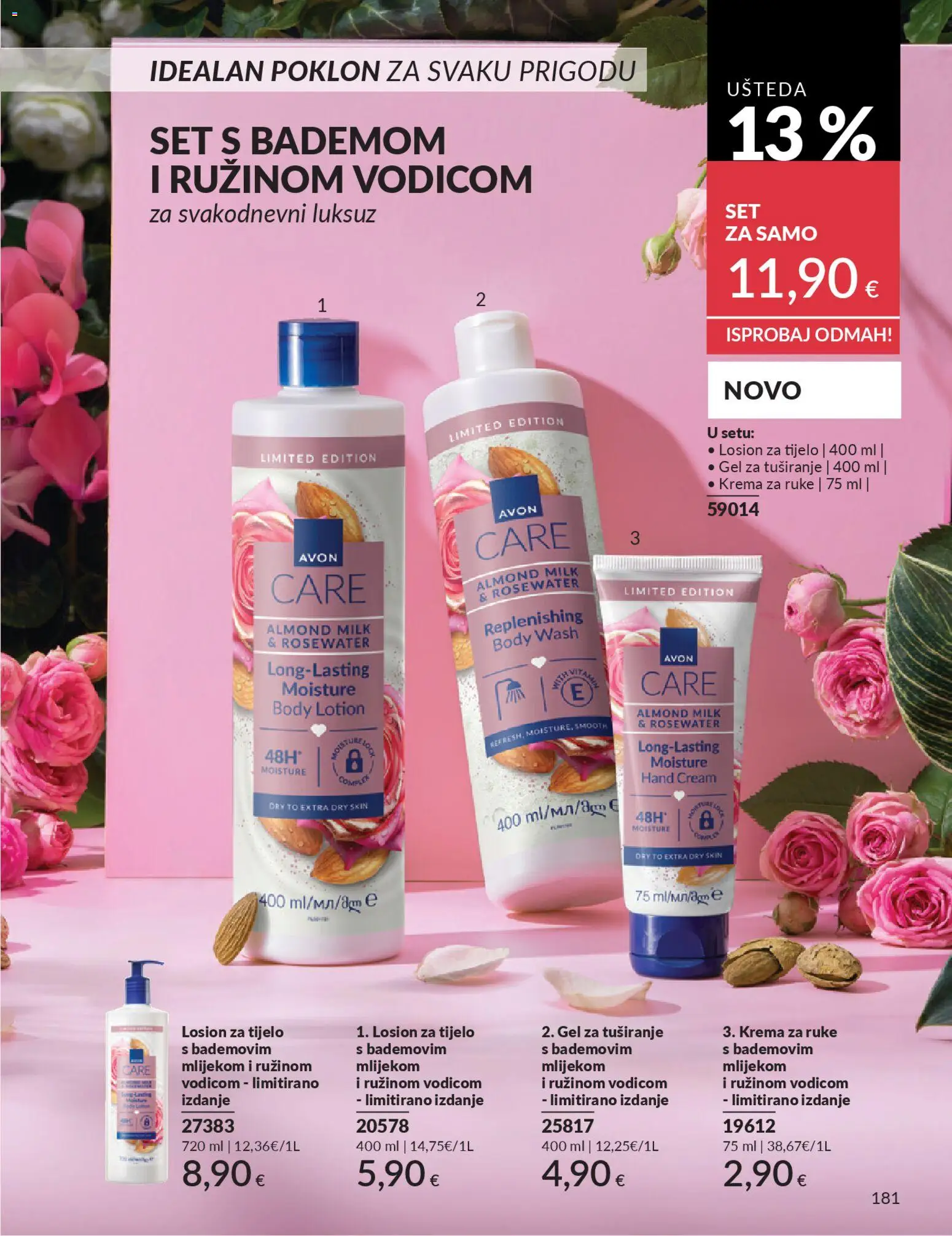 Avon katalog | vrijedi od 01.02.2026 | Stranica: 187 | Proizvodi: Krema za ruke, Gel za tuširanje, Krema