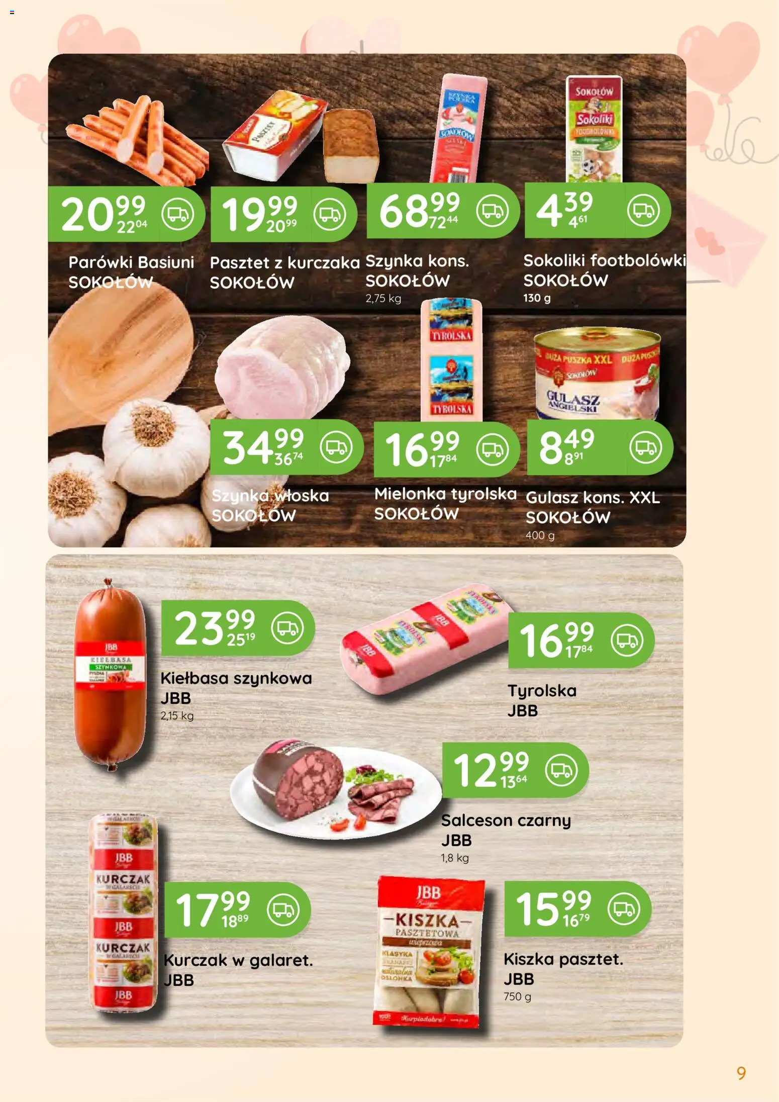 Eurocash Gazetka - Oferta Produktowa od 09.02.2026 | Strona: 9 | Produkty: Kurczak, Parówki, Szynka, Gulasz