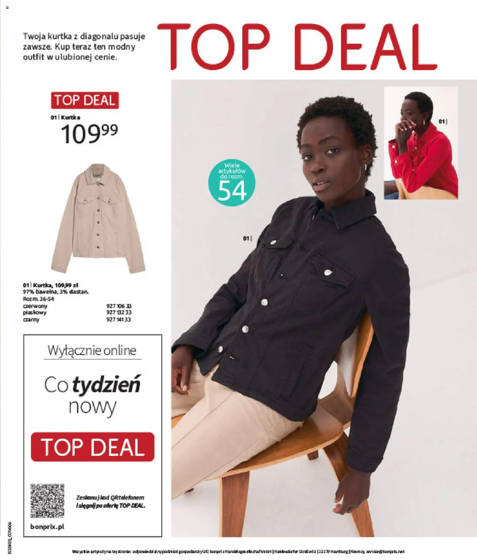 BonPrix Katalog od 03.03.2026 | Strona: 99 | Produkty: Kurtka, Top, Róż