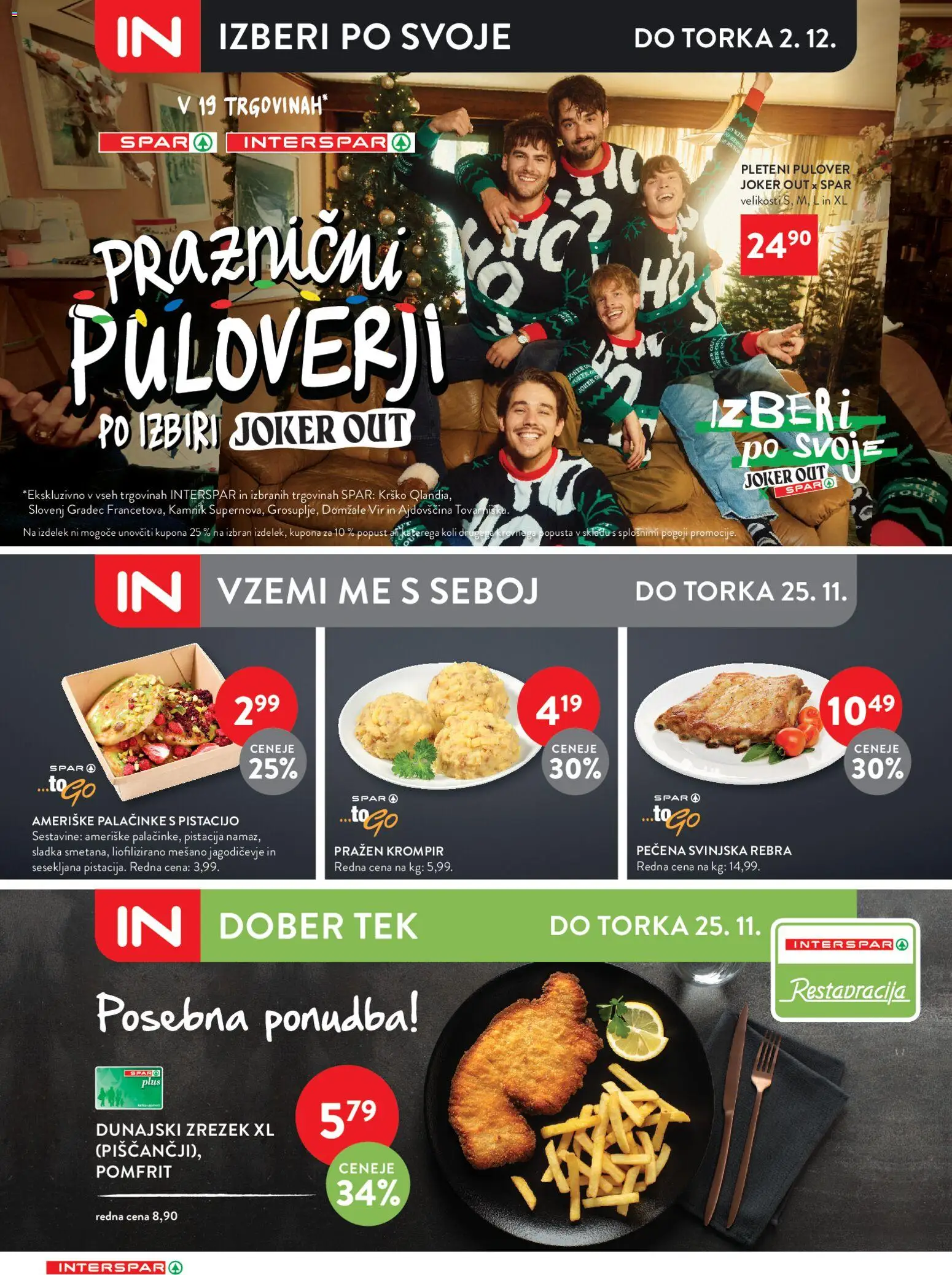 Novi Spar katalog ponudbe – veljaven od 19.11.2025 | Stran: 8 | Izdelki: Palačinke, Pulover, Krompir