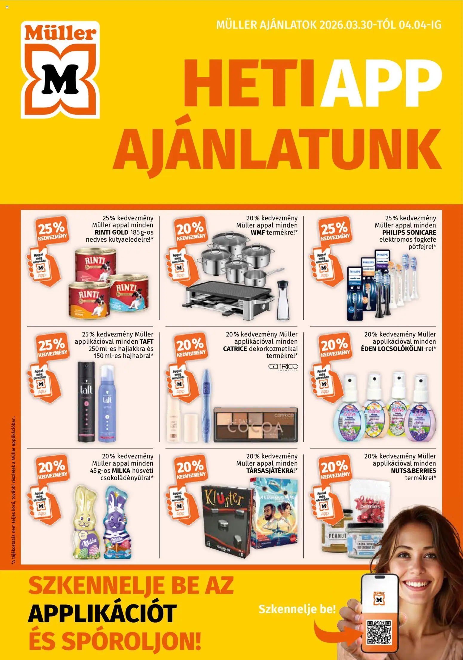 Müller akciós ujság - amely érvényes a következő dátumtól: 30.03.2026 | Oldal: 1 | Termékek: Elektromos fogkefe, Fogkefe