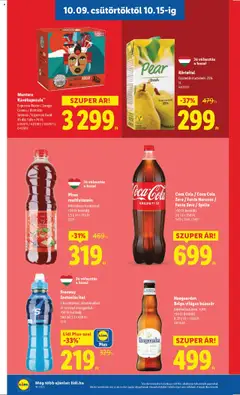 Coca Cola / Coca Cola Zero / Fanta Narancs / Fanta Zero / Sprite, +50 Ft betétdíj 2 l - amely érvényes a következő dátumtól: 09.10.2025 | Oldal: 14