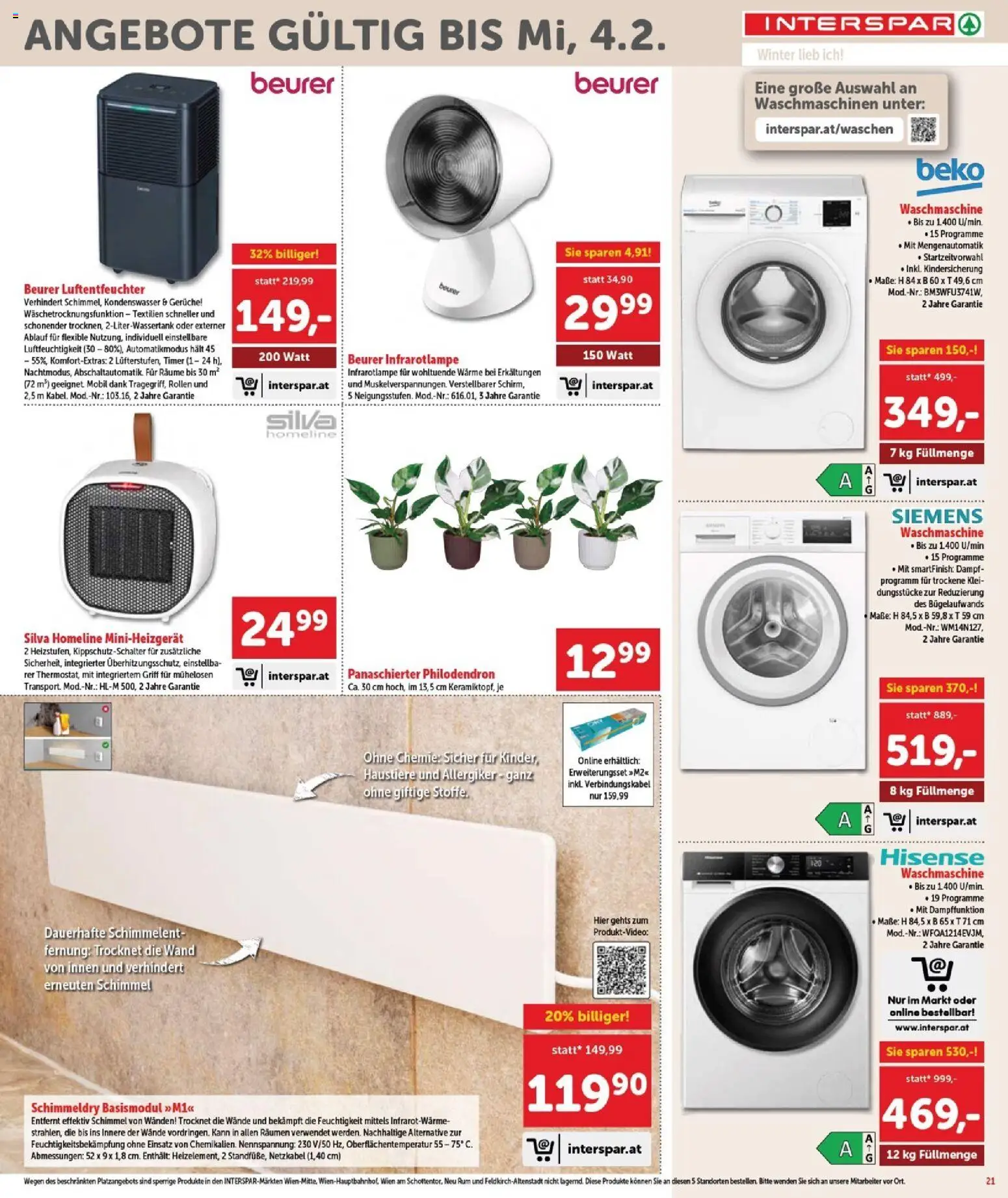 Interspar Flugblatt - Burgenland Nord gültig ab 15.01.2026 | Seite: 22 | Produkte: Waschmaschine