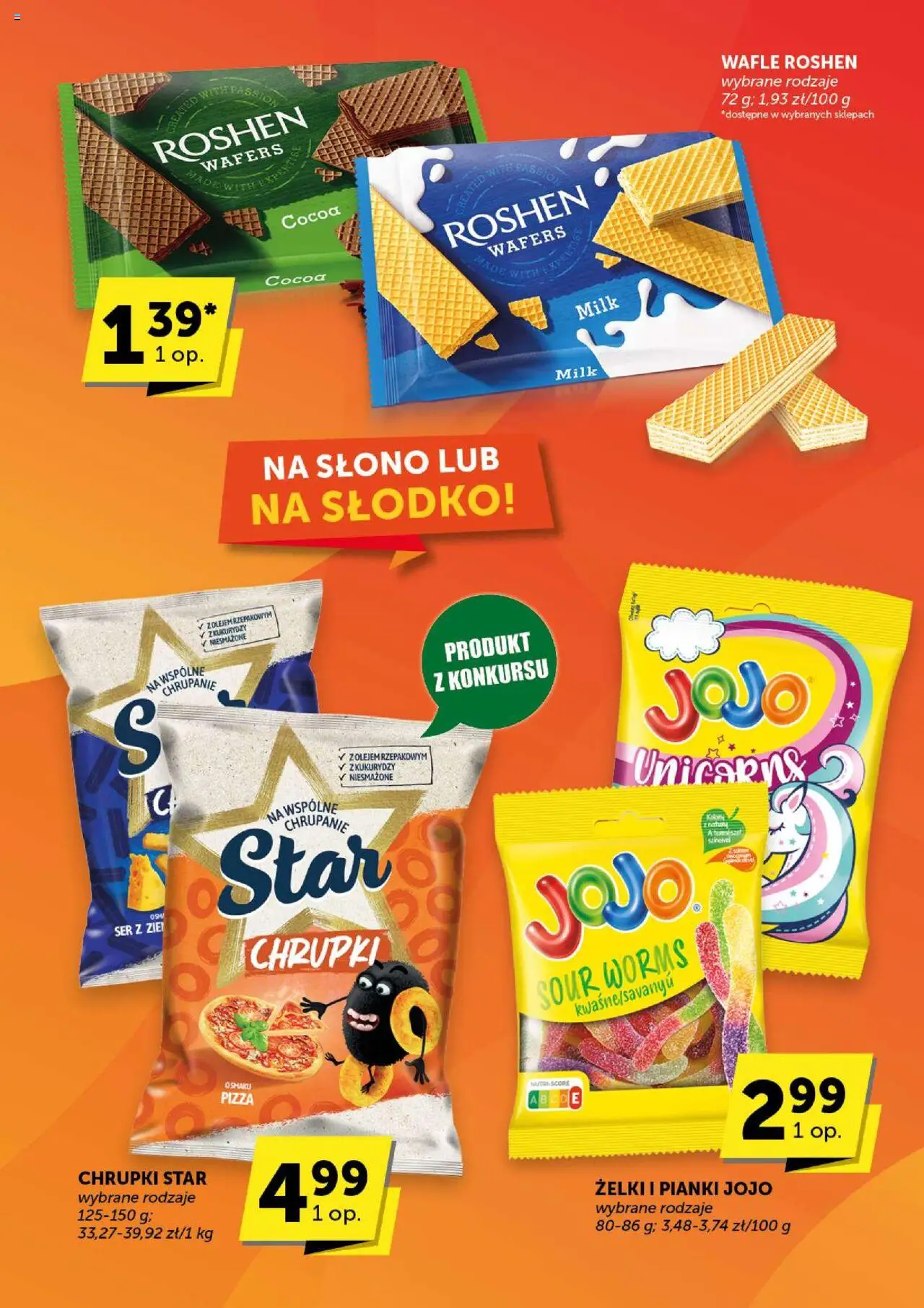 ABC Gazetka od 07.08.2025 | Strona: 33 | Produkty: Wafle, Chrupki, Żelki, Pizza