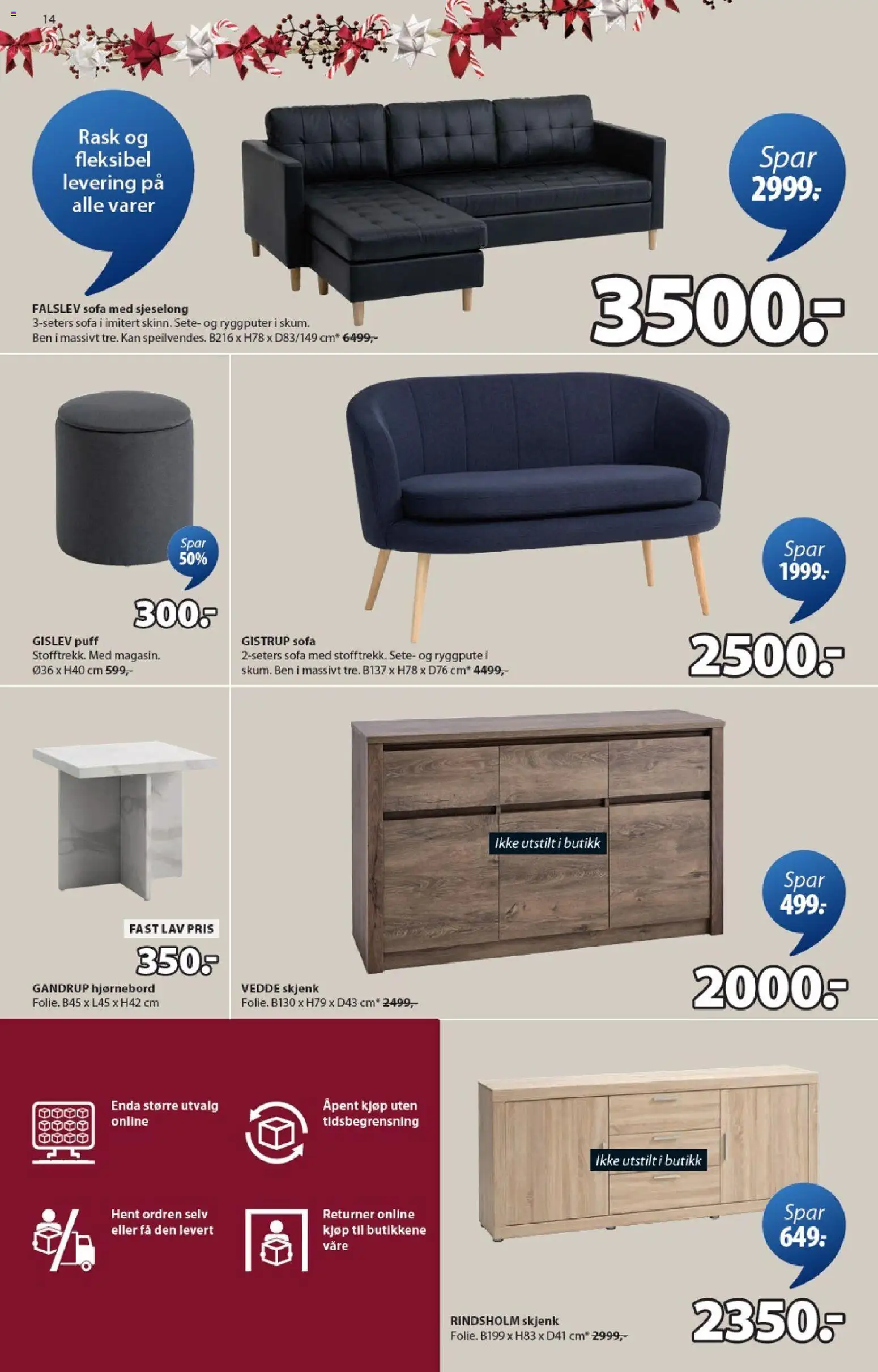 {H1} | Side: 14 | Produkter: Puff, Sofa, Sjeselong