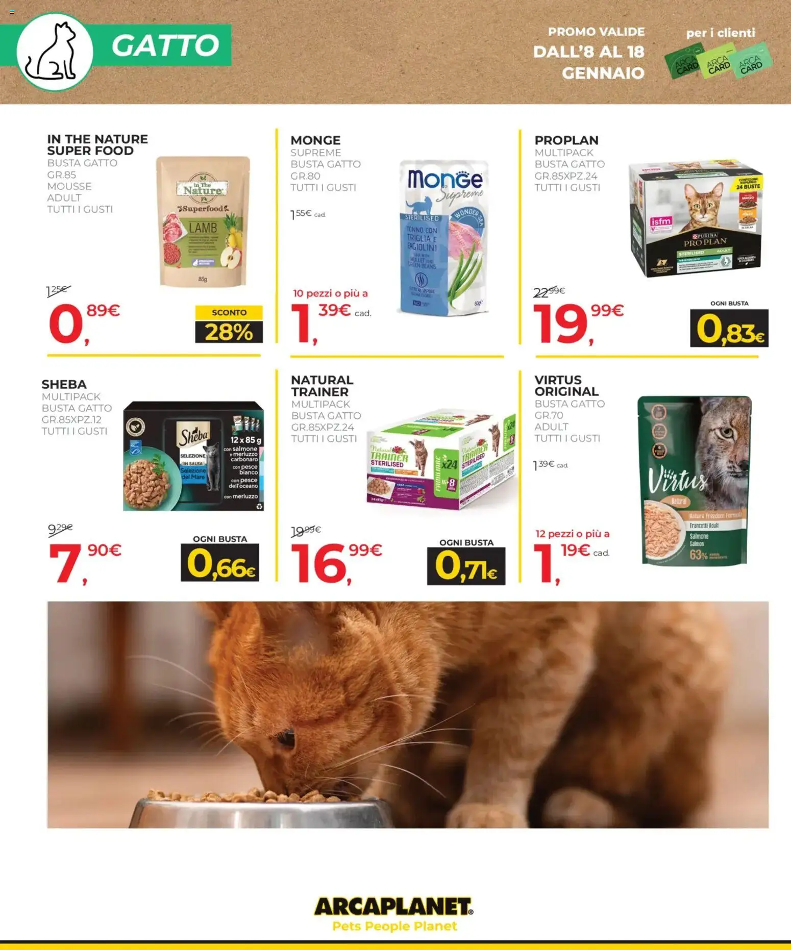 Volantino Arcaplanet del 08.01.2026 | Pagina: 6 | Prodotti: Merluzzo, Salsa, Tonno, Fagiolini