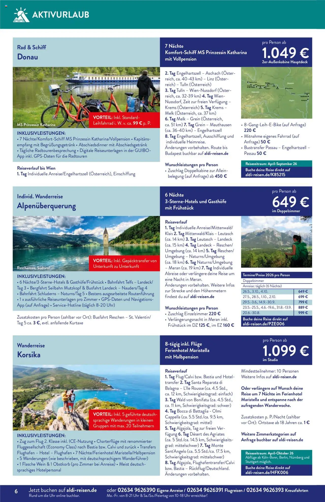Aldi Reisen  Reisemagazin – gültig ab 01.10.2025 | Seite: 6 | Produkte: Wein, Uhr