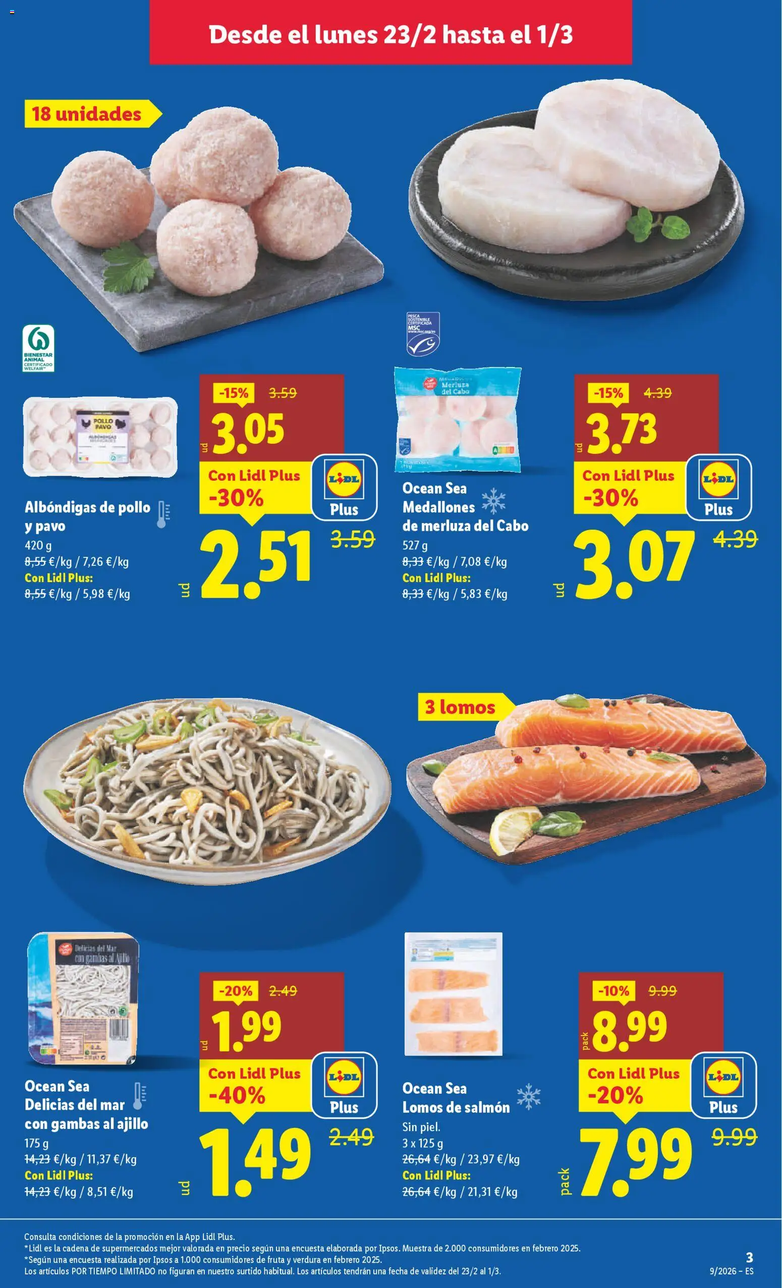 Lidl folleto │ válido desde el 23.02.2026 | Página: 3 | Productos: Medallones, Sostén