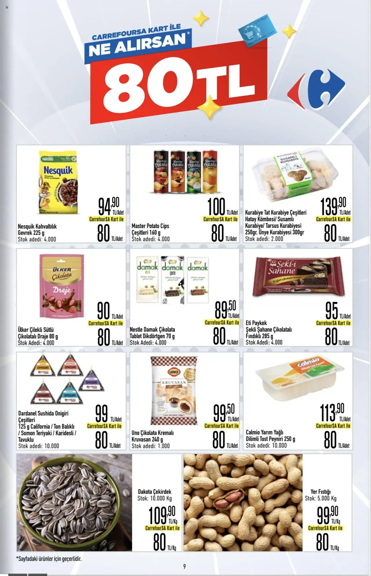 CarrefourSA Katalog - 26.06.2025 tarihinden itibaren geçerlidir | Sayfa: 9 | Ürünler: Çikolata, Cips, Tablet, Somon