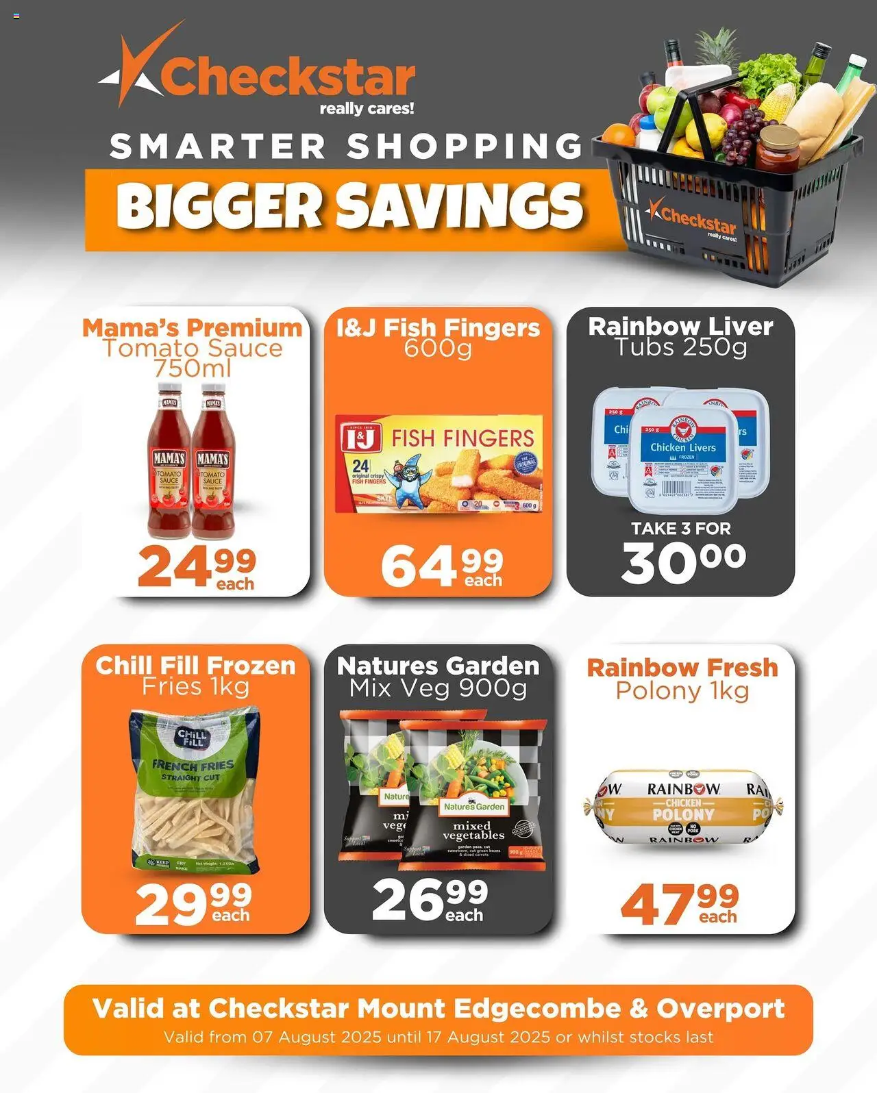 Check Star Specials Mount Edgecombe and Overport │ valid from 07.08.2025 | Page: 15 | Products: Polony, Pork, Fish, Tomato sauce