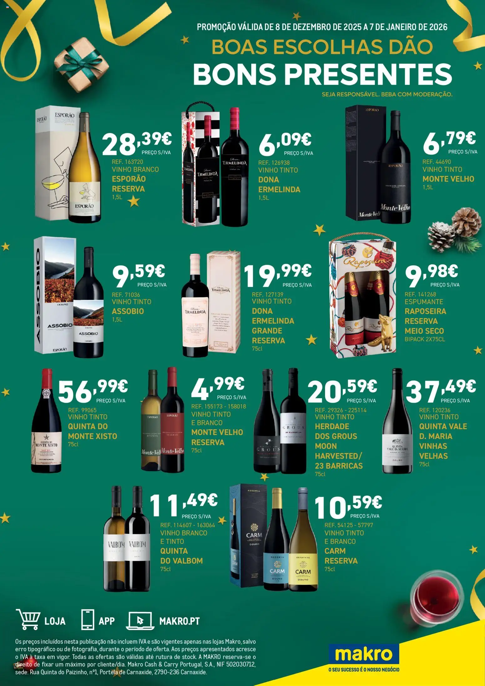 Makro Monofolha Primedrinks │ válido de 08.12.2025 | Página: 1 | Produtos: Espumante, Vinho, Vinho tinto