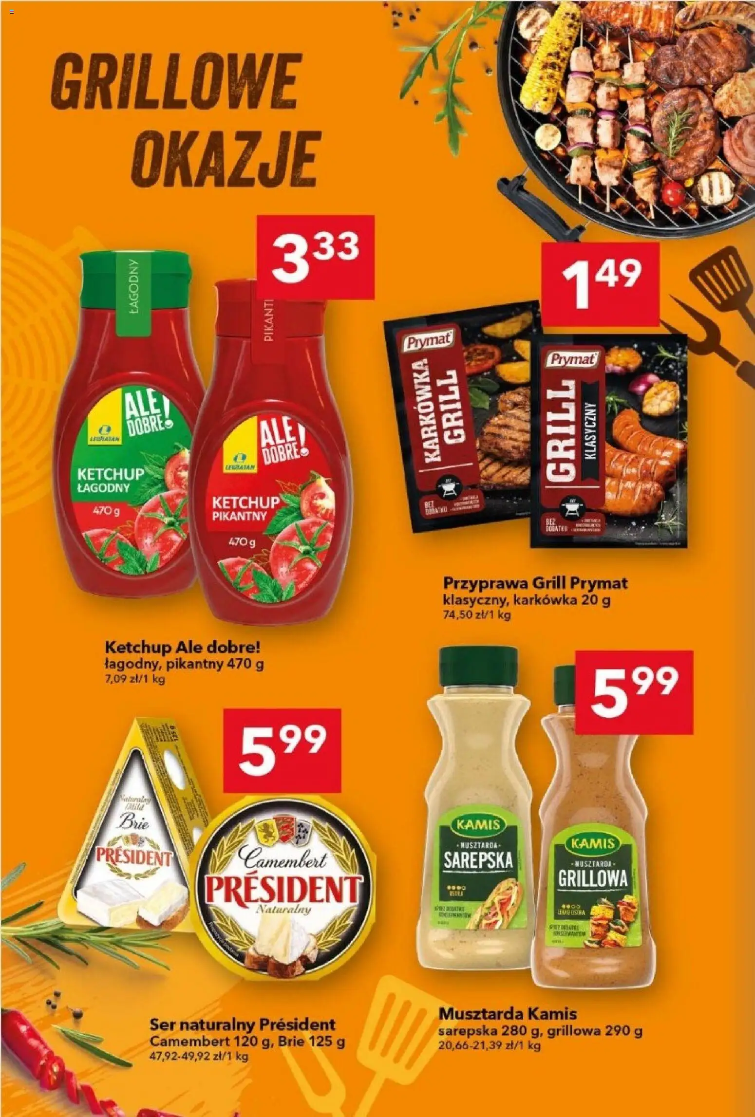 Lewiatan gazetka od 23.04.2026 | Strona: 2 | Produkty: Karkówka, Ketchup, Camembert, Musztarda