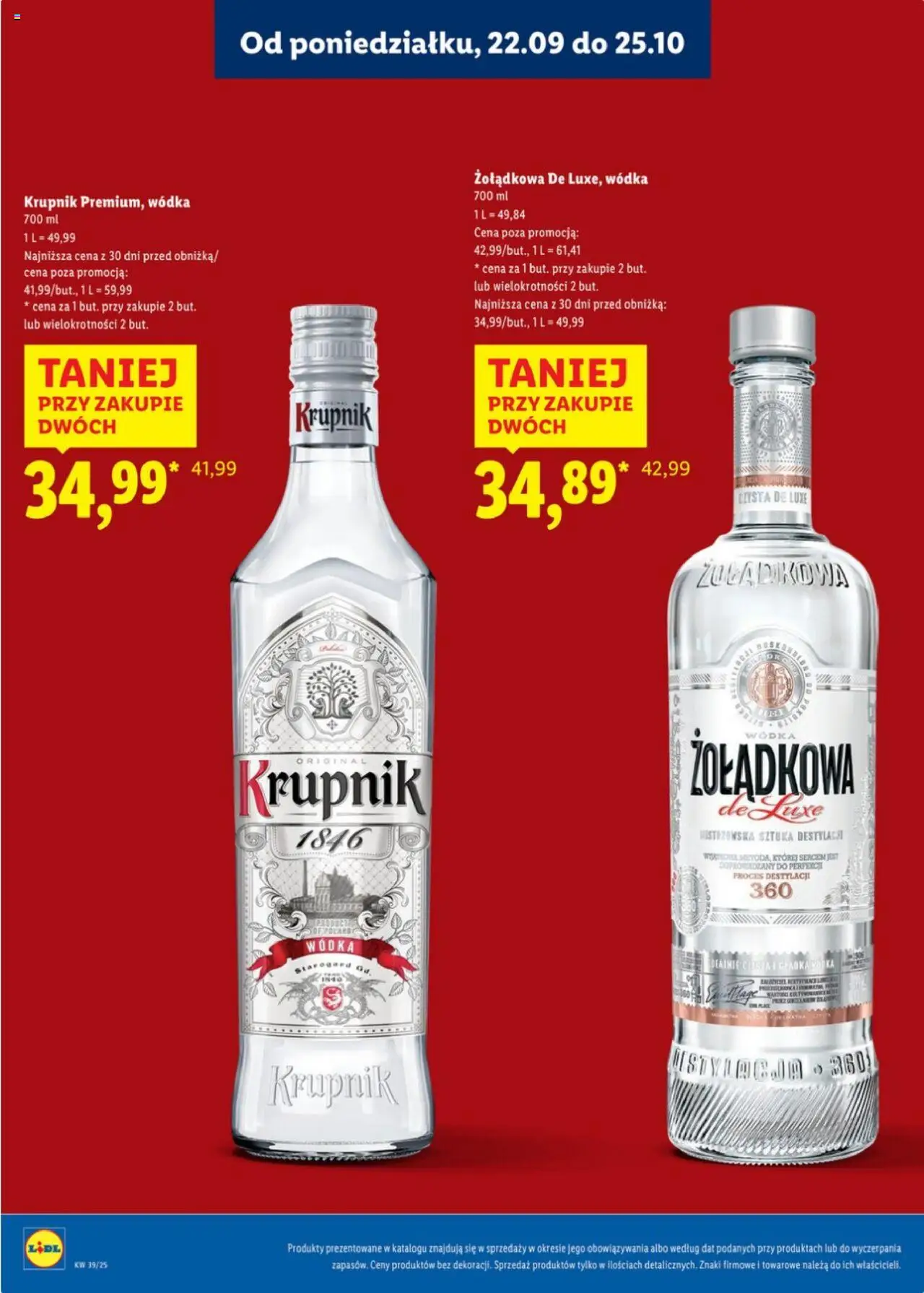 Lidl Katalog alkoholi mocnych od 22.09.2025 | Strona: 6 | Produkty: Wódka