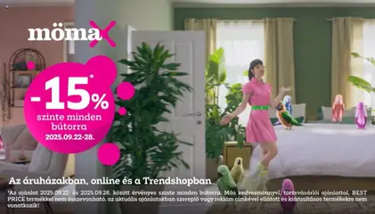 Mömax Akciós újság - amely érvényes a következő dátumtól: 22.09.2025