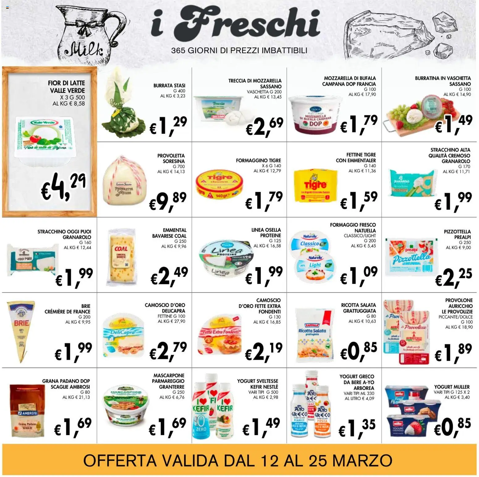 Volantino Coal del 12.03.2026 | Pagina: 10 | Prodotti: Provolone, Mozzarella, Latte, Mascarpone