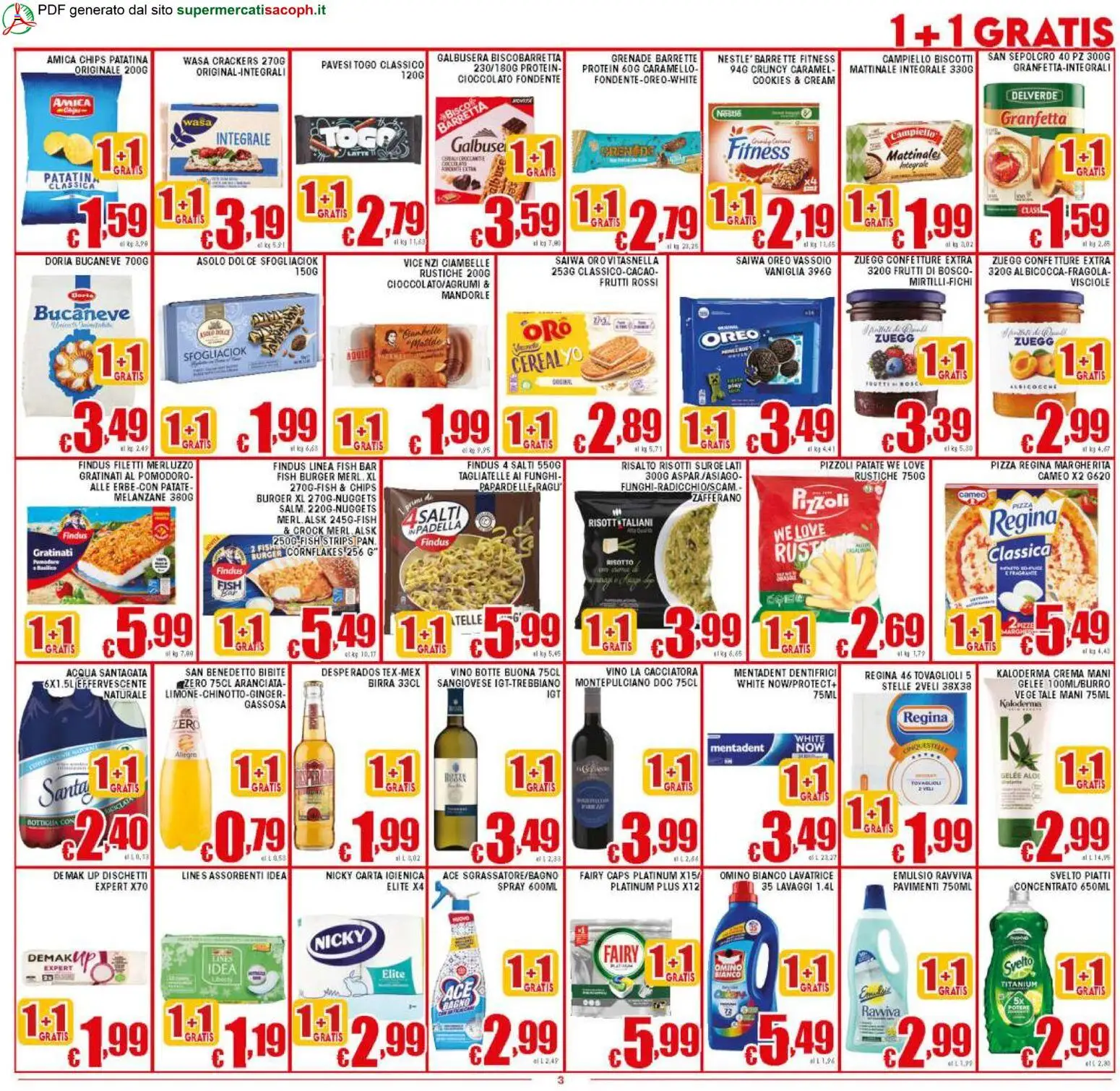 Volantino Sacoph del 13.02.2026 | Pagina: 3 | Prodotti: Birra, Tagliatelle, Vino, Bagno