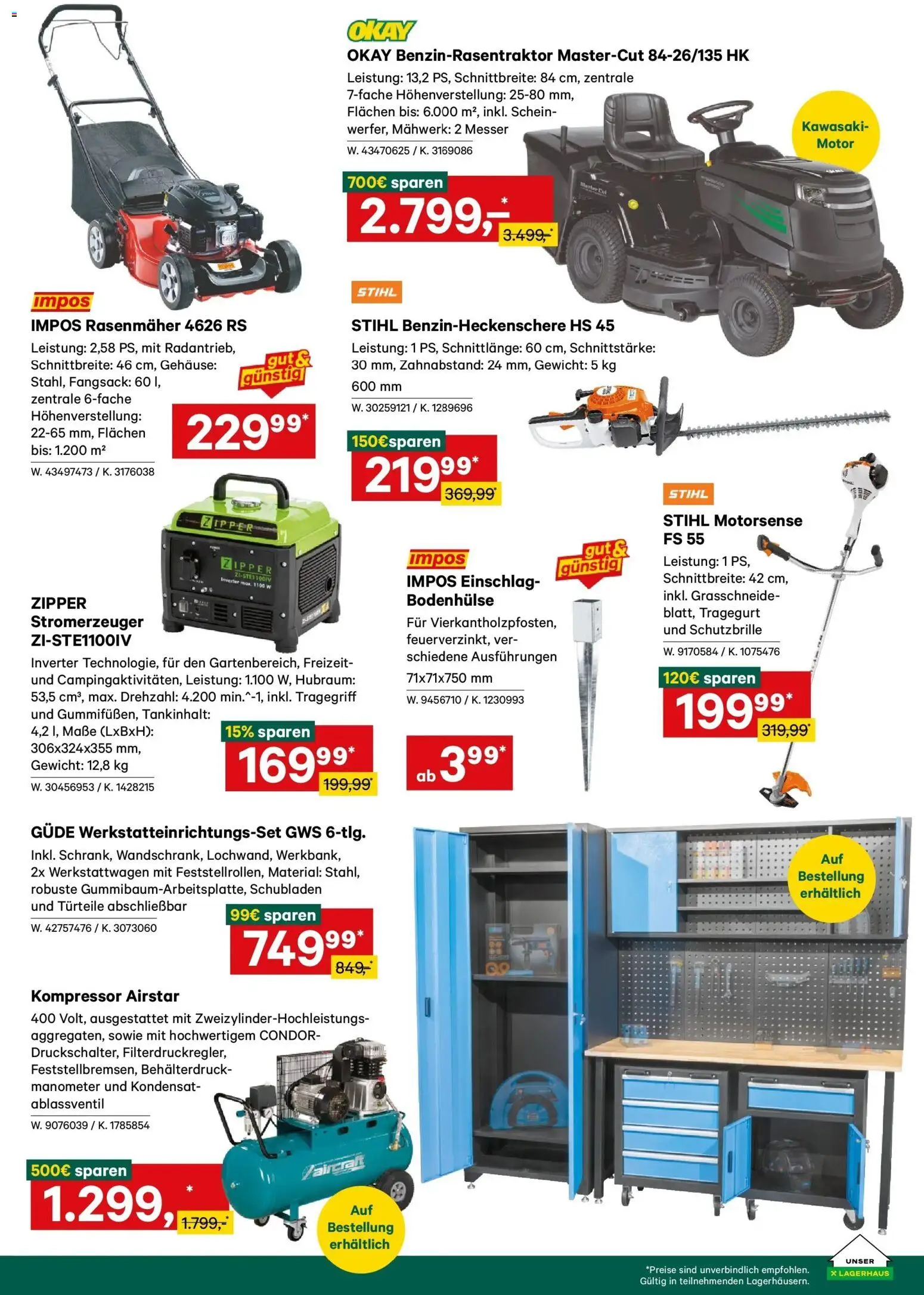 Lagerhaus Wochen Angebote gültig ab 30.03.2026 | Seite: 7 | Produkte: Gewicht, Manometer, Rasenmäher
