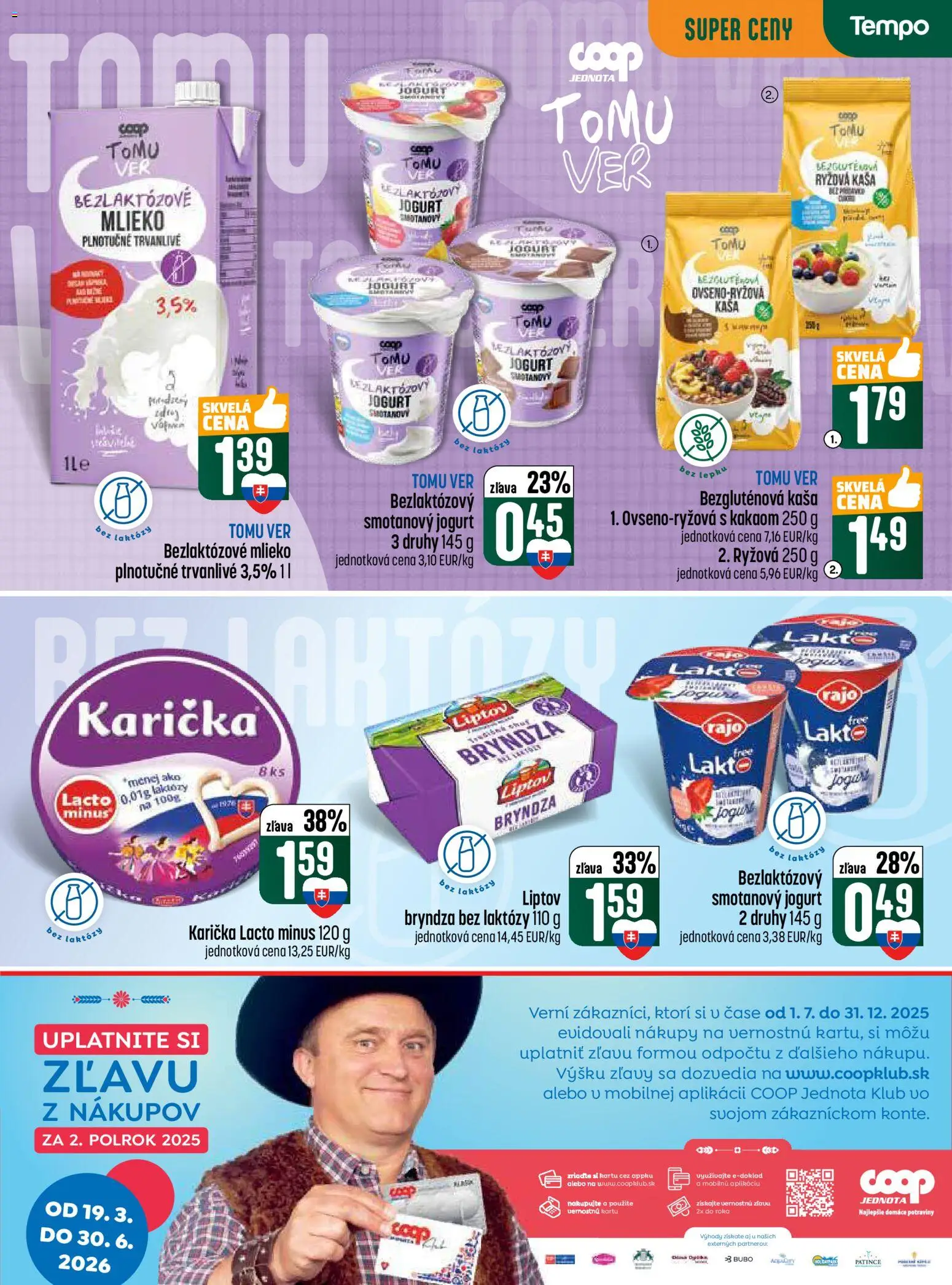 Nové COOP Jednota akcie – leták je platný od 26.03.2026 | Strana: 11 | Produkty: Mlieko, Jogurt, Bryndza, Bezlaktózové mlieko