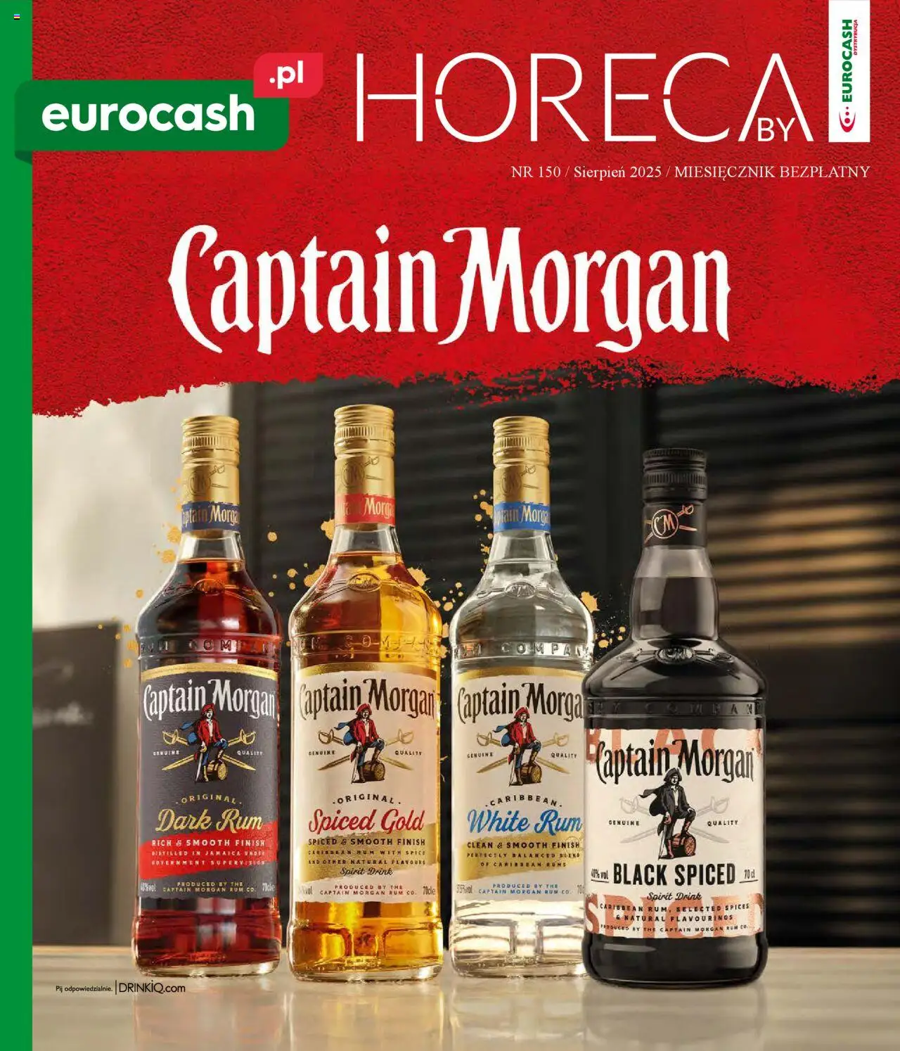 Eurocash Gazetka - Horeca od 01.08.2025 | Strona: 1 | Produkty: Captain Morgan, Mleko, Rum, Finish