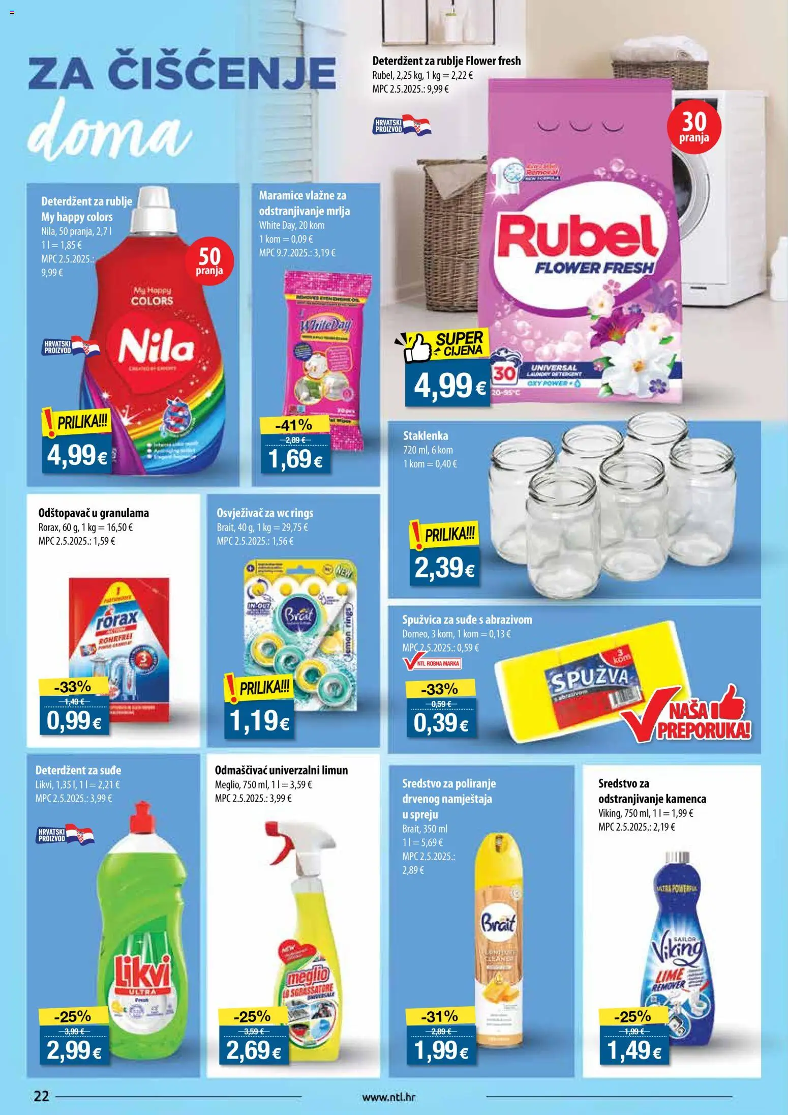 NTL katalog | vrijedi od 22.10.2025 | Stranica: 22 | Proizvodi: Rubel, Spužva, Deterdžent, Limun