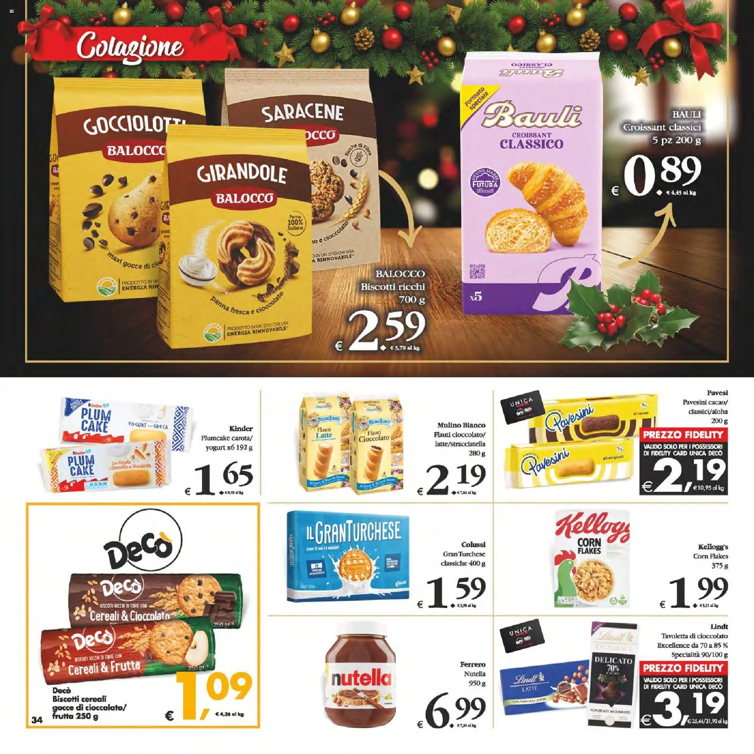 Volantino Decò del 16.12.2025 | Pagina: 34 | Prodotti: Cereali, Panna, Frutta, Latte