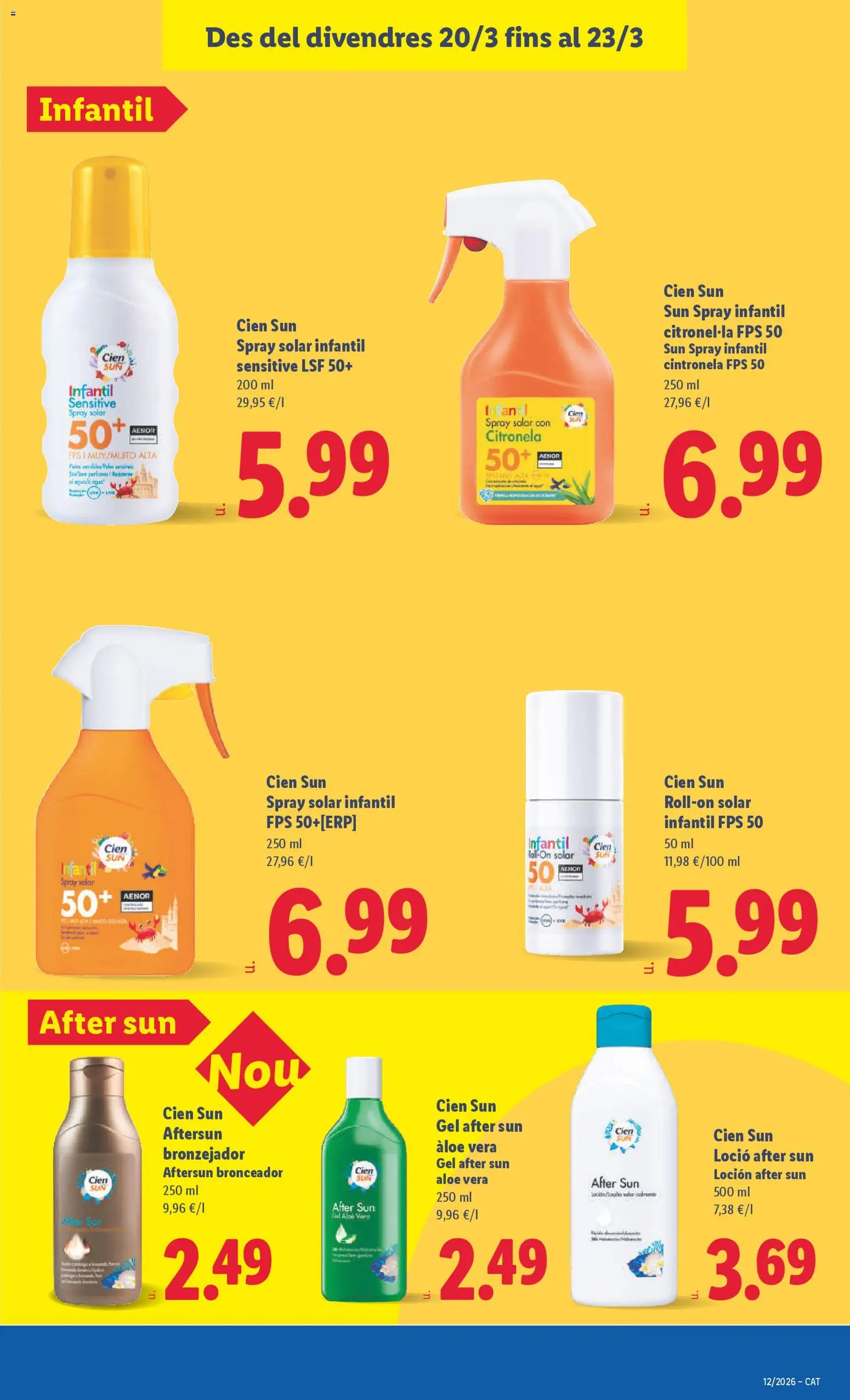 Lidl folleto │ válido desde el 16.03.2026 | Página: 35 | Productos: Bronceador, Spray solar, Spray solar infantil