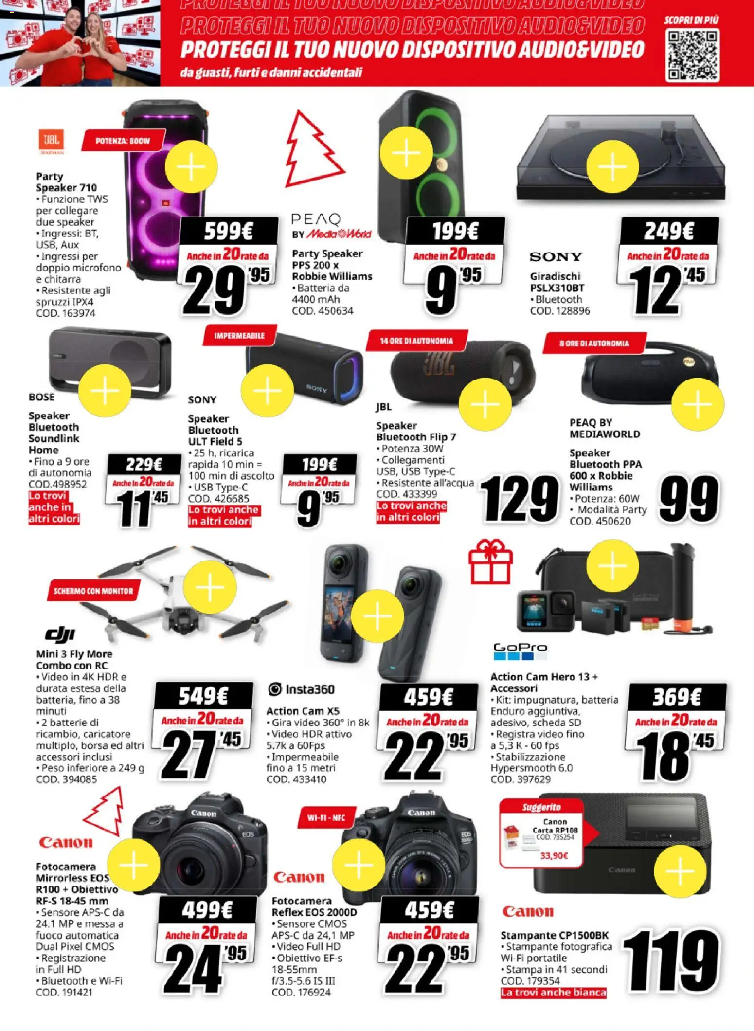 Volantino Media World del 15.12.2025 | Pagina: 23 | Prodotti: Stampante, Borsa, Speaker, USB
