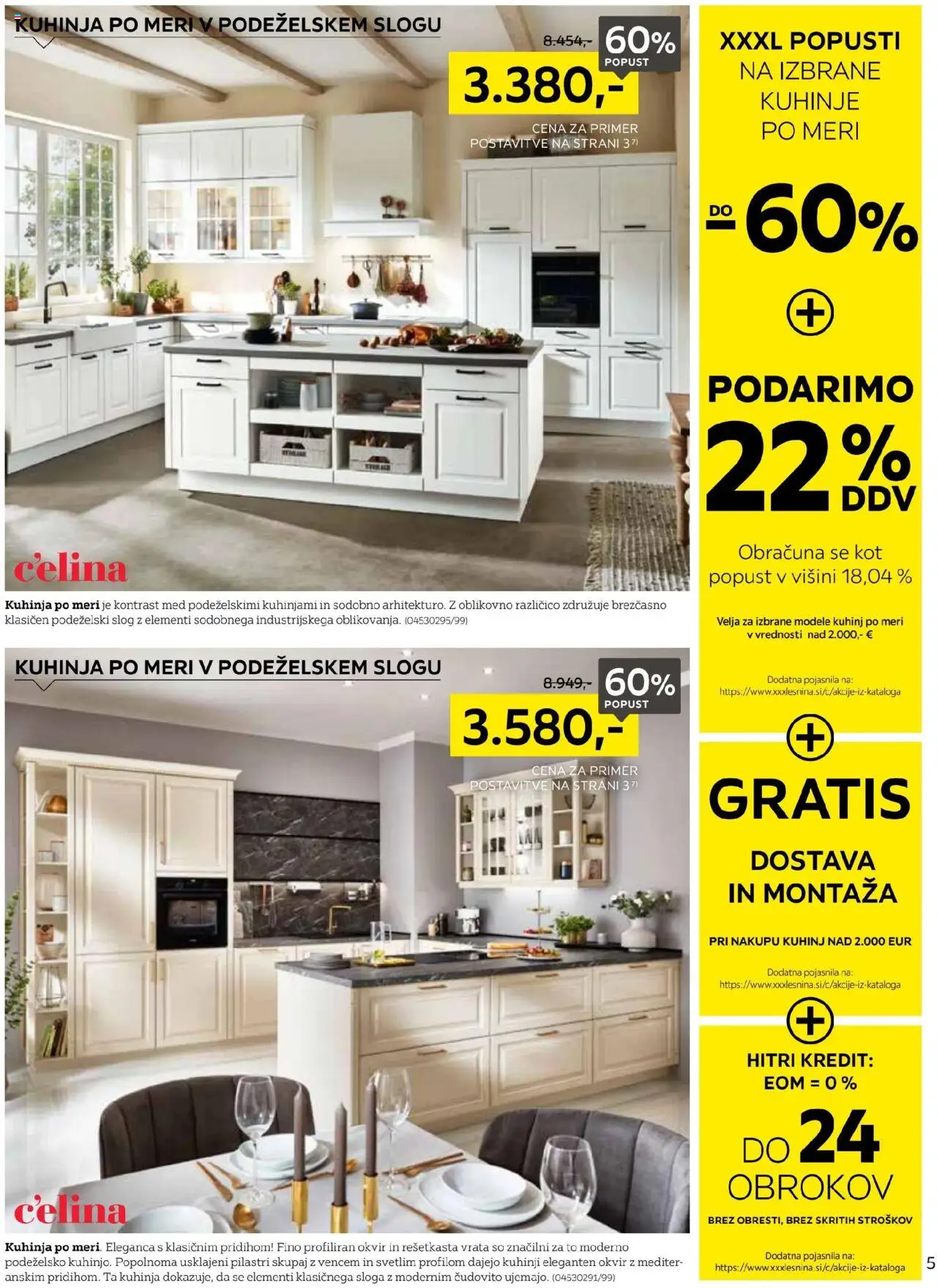Novi XXXL Lesnina katalog ponudbe – veljaven od 01.09.2025 | Stran: 5 | Izdelki: Okvir, Kuhinja, Vrata