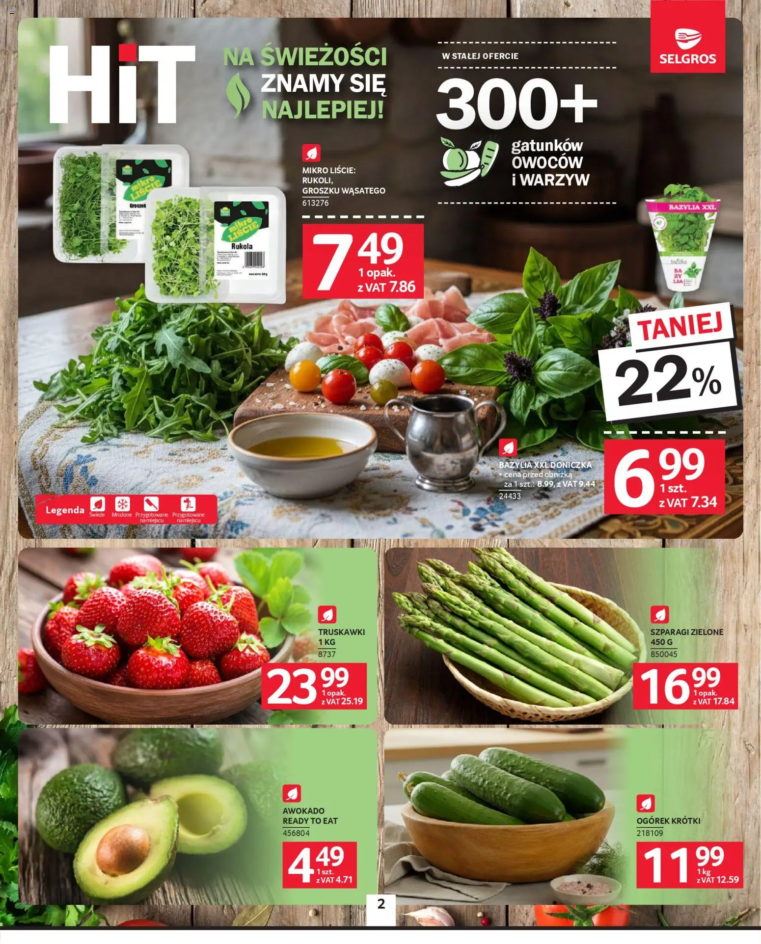Selgros cash&carry gazetka od 05.03.2026 | Strona: 2 | Produkty: Groszek, Bazylia, Szparagi, Truskawki