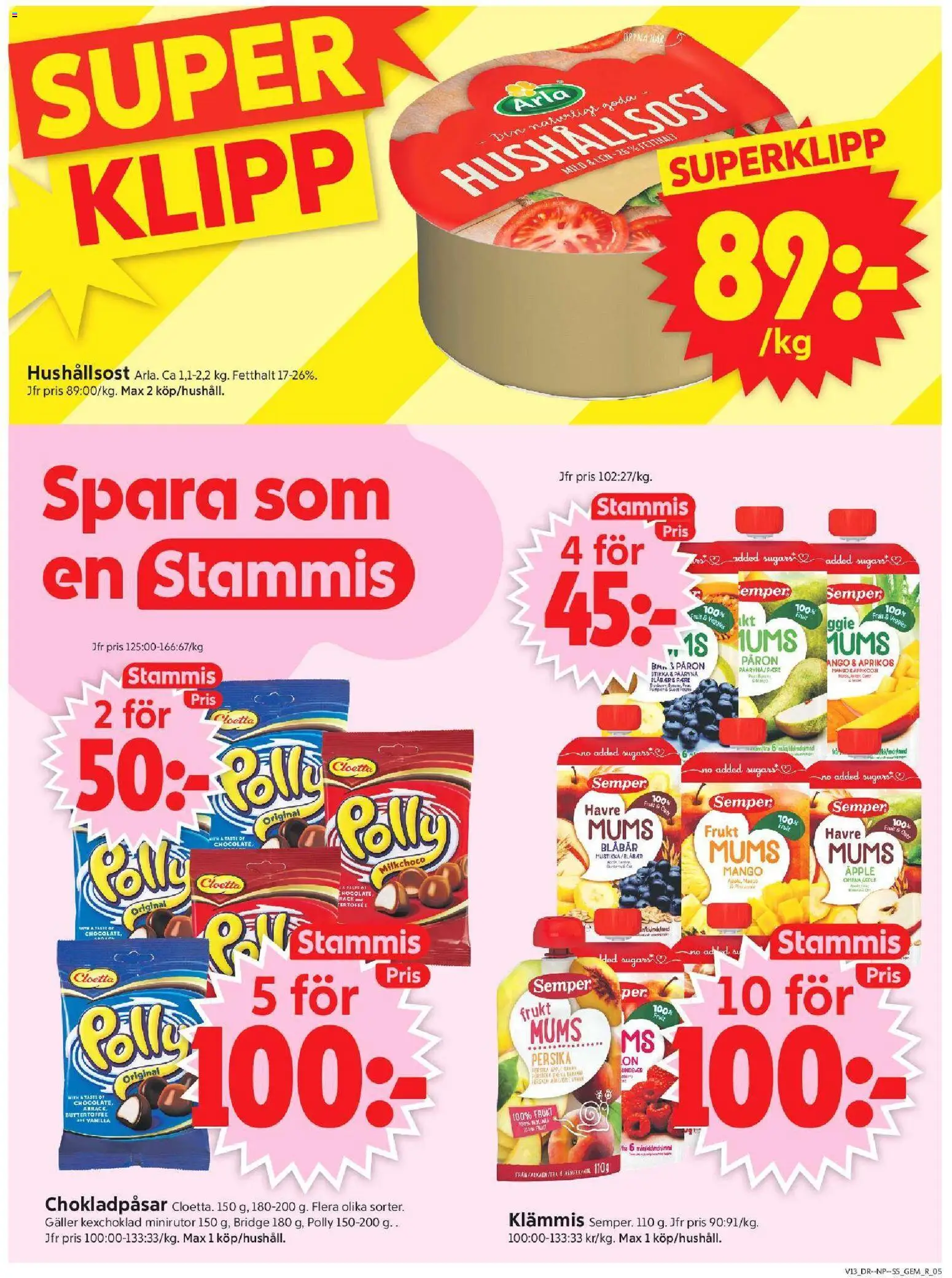 ICA Supermarket reklamblad aktuell från 23.03.2026 | Sida: 5 | Produkter: Klämmis, Galler, Mango, Blåbär