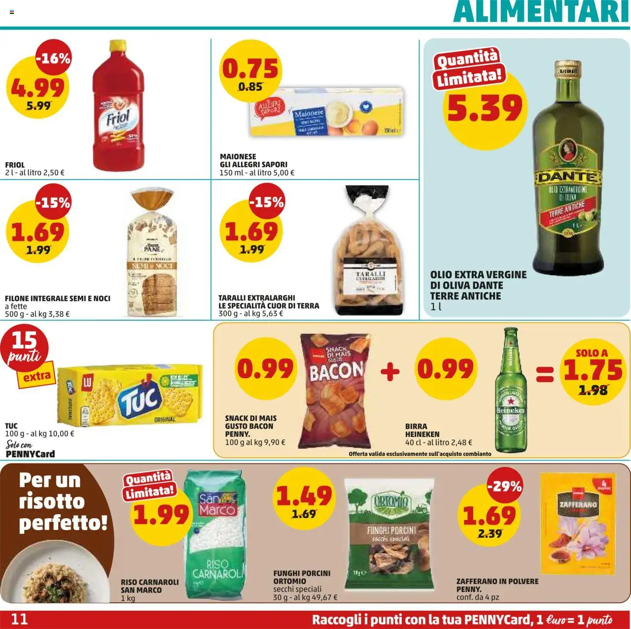 Volantino PENNY del 25.09.2025 | Pagina: 11 | Prodotti: Riso Carnaroli, Funghi, Mais, Heineken