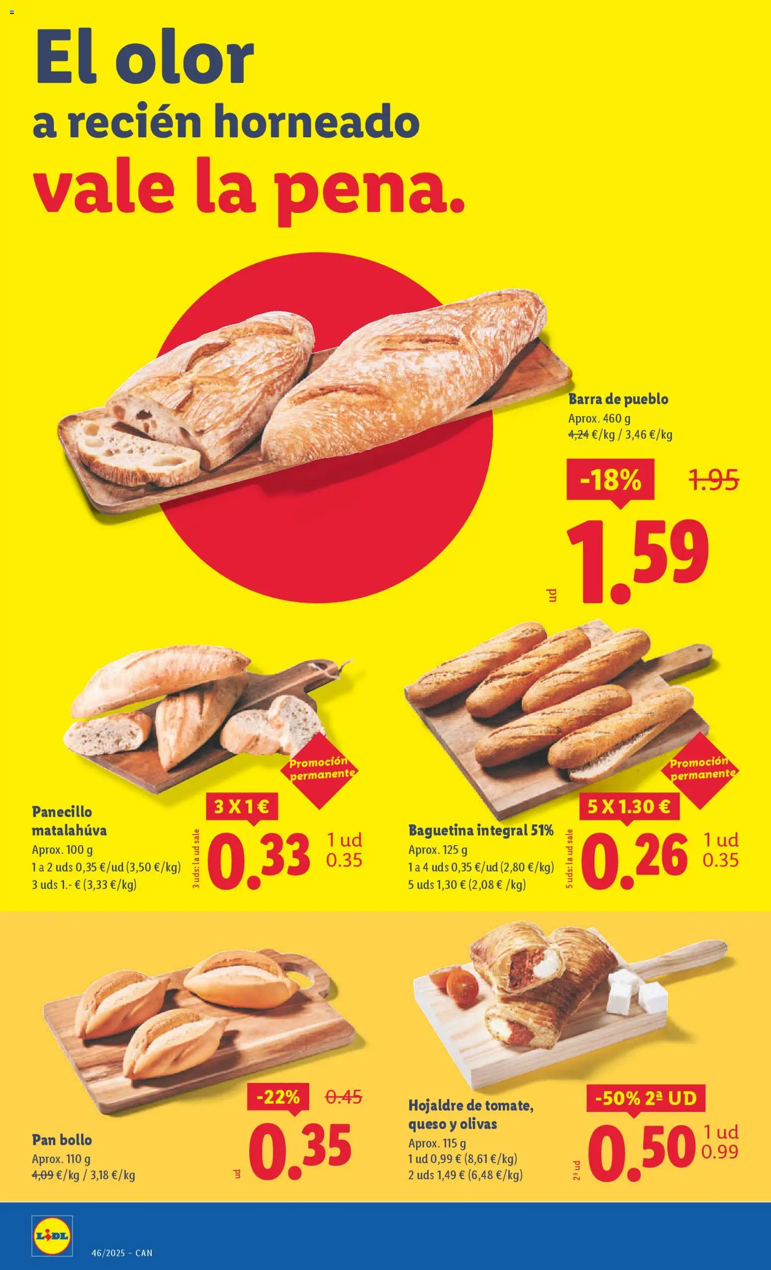 Lidl - Canarias  │ válido desde el 10.11.2025 | Página: 18 | Productos: Queso, Pan