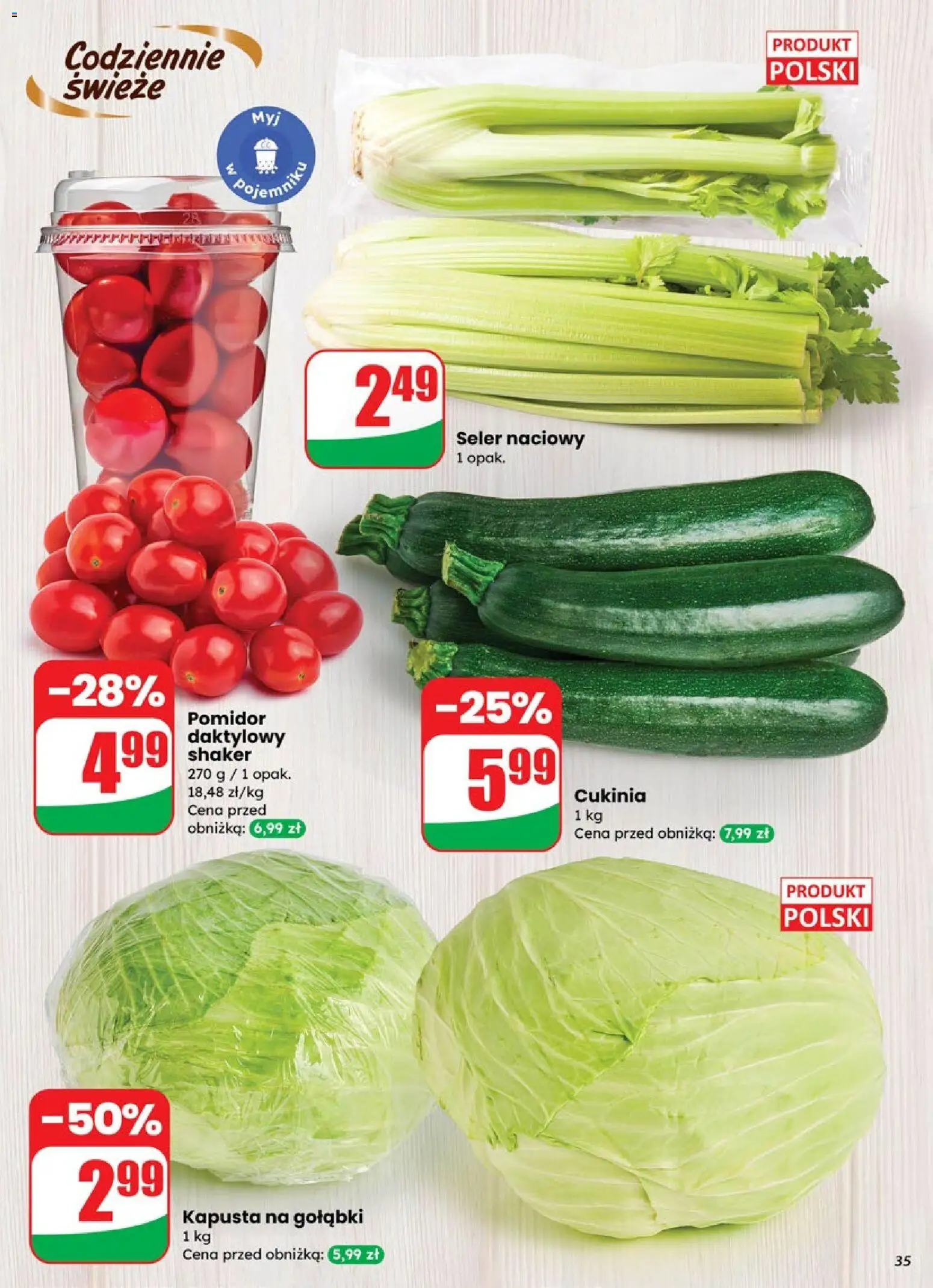 Dino Gazetka od 29.10.2025 | Strona: 35 | Produkty: Kapusta, Seler naciowy, Cukinia