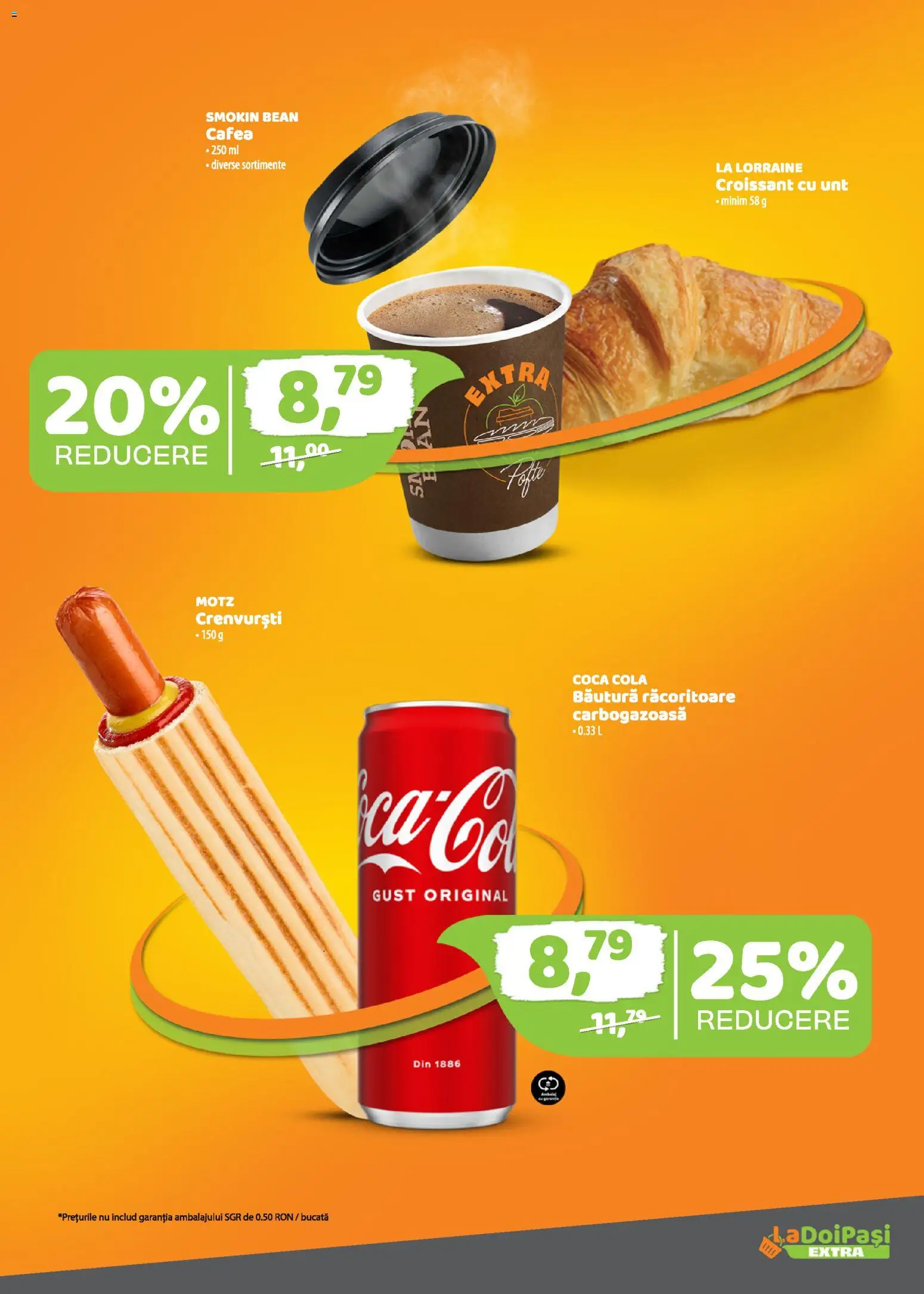 Noul catalog LaDoiPași – valabil de la 01.03.2026 | Pagină: 2 | Produse: Crenvurști, Amerikan servis, Unt, Cafea